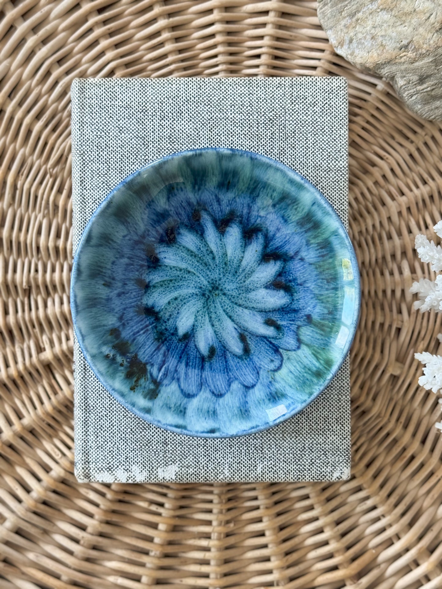 Vintage Welsh Studio Pottery Trinket Dish by Porthmadog Pottery, North Wales
