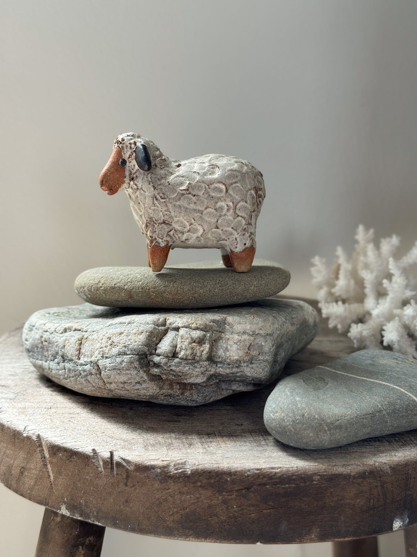 Vintage Studio Pottery Sheep Sculpture