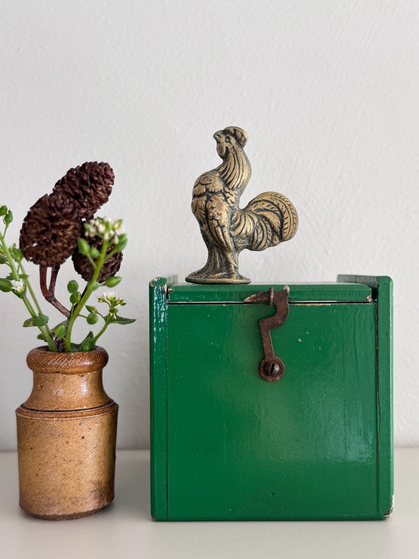 Vintage Solid Brass Miniature Cockerel