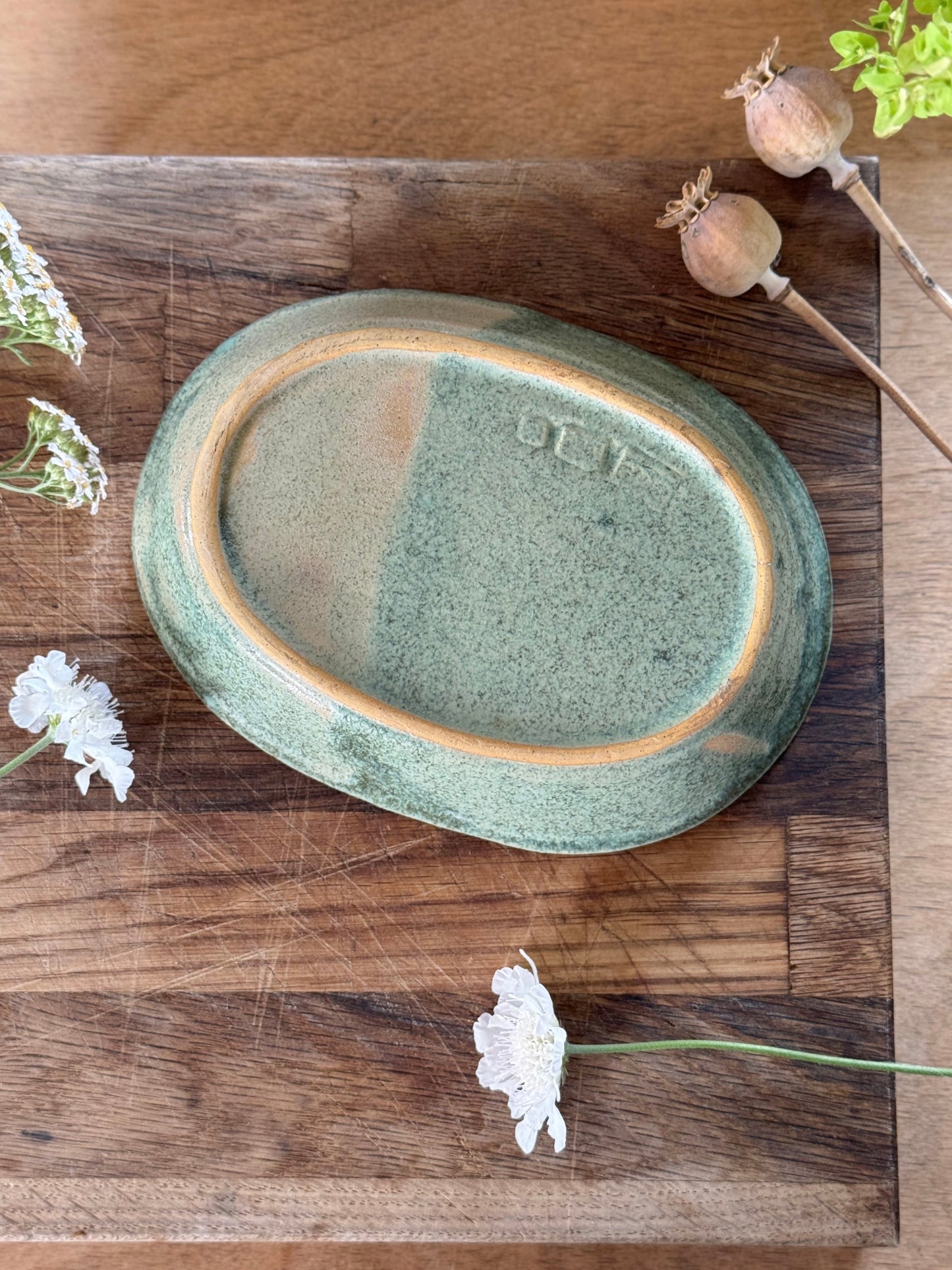 Vintage Studio Pottery Soap Dish – Sea-Inspired with Starfish & Fish Motif