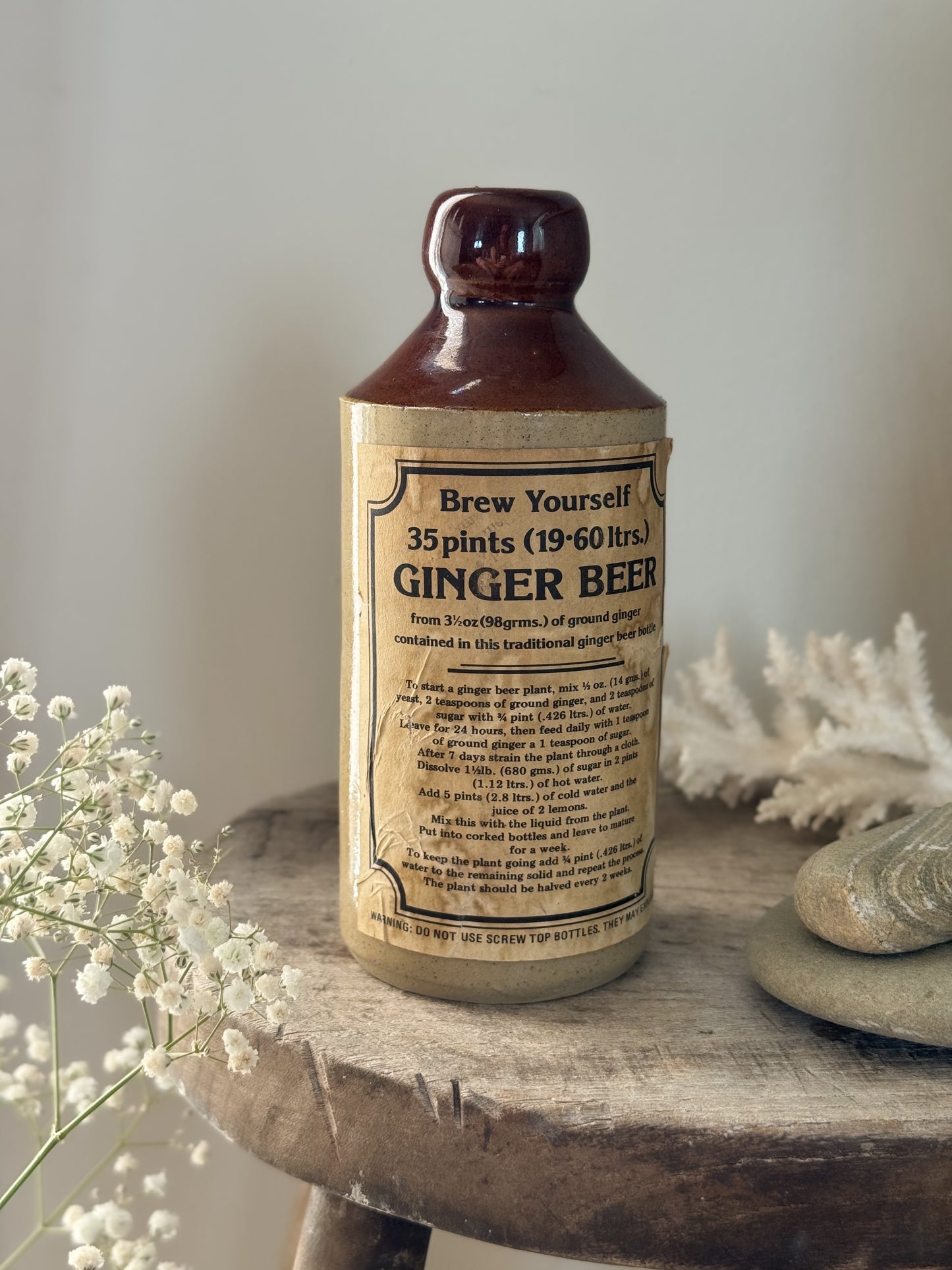 Vintage Usborne “None Nicer” Ginger Beer Bottle, 1960s–70s, Pearsons of Chesterfield