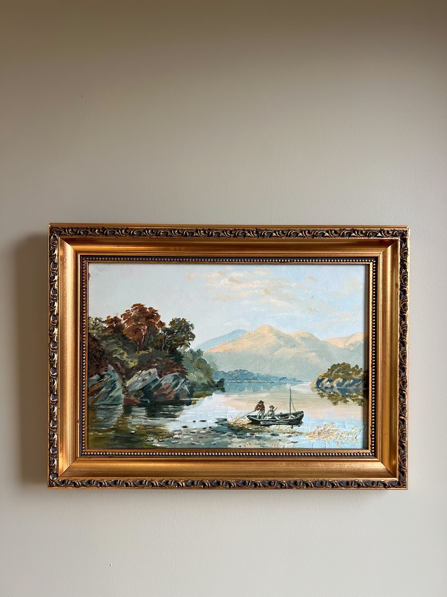 Original Framed Oil on Canvas • Sailing to Shore