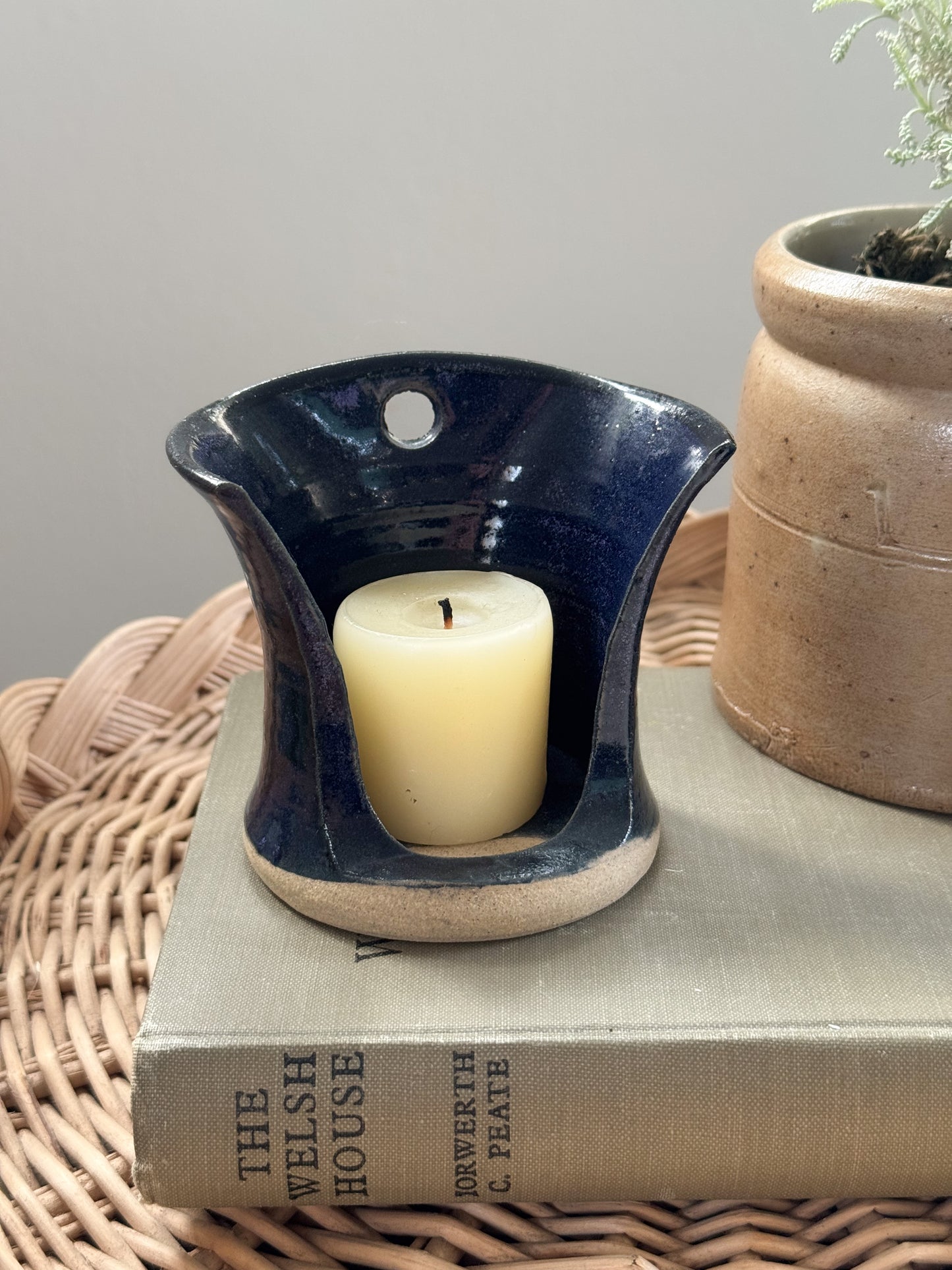 Welsh Studio Pottery Wall Candle Holder by Crochendy Bethesda