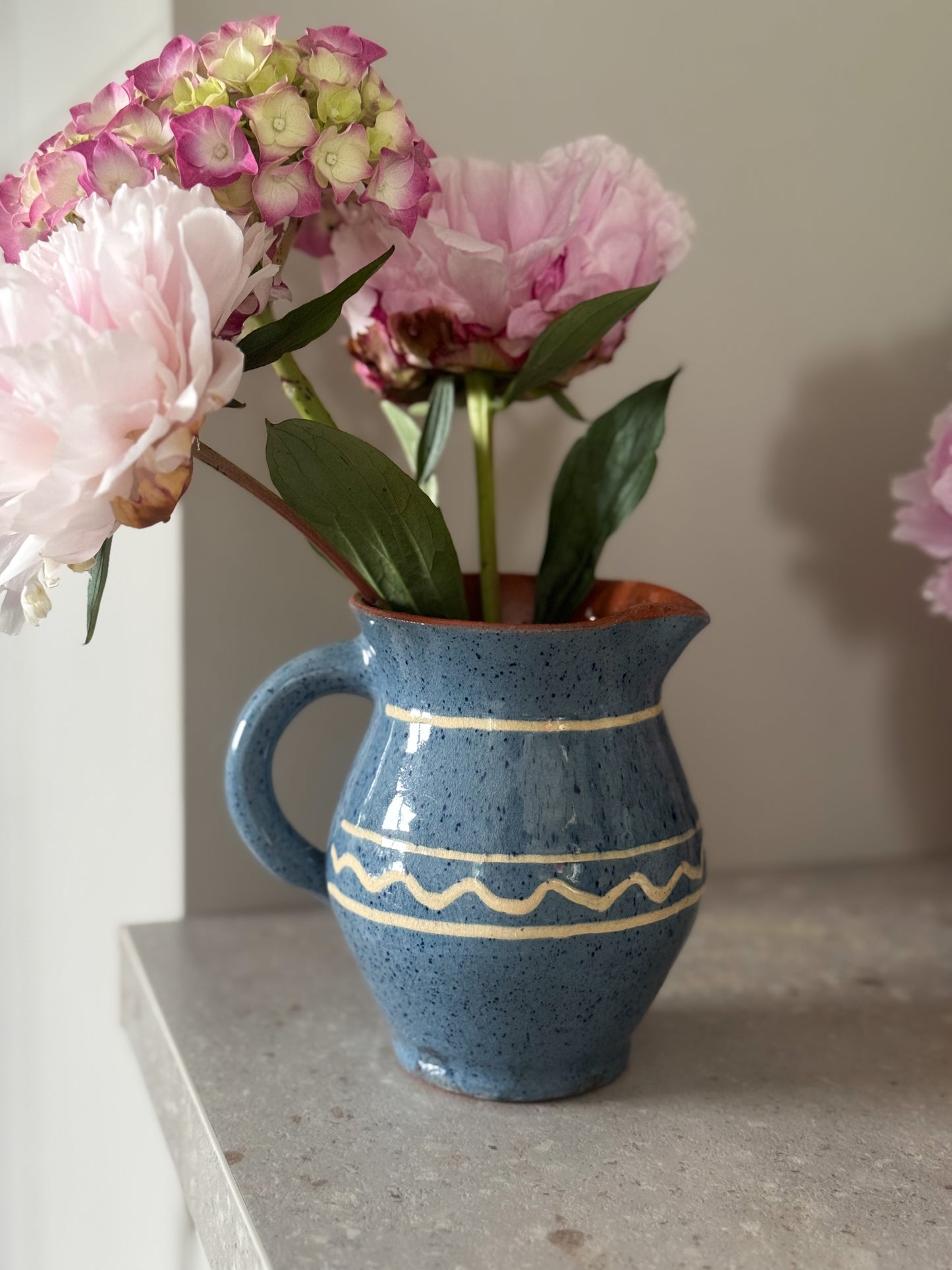 Vintage Welsh Studio Pottery Slipware Jug by Ewenny Claypitts