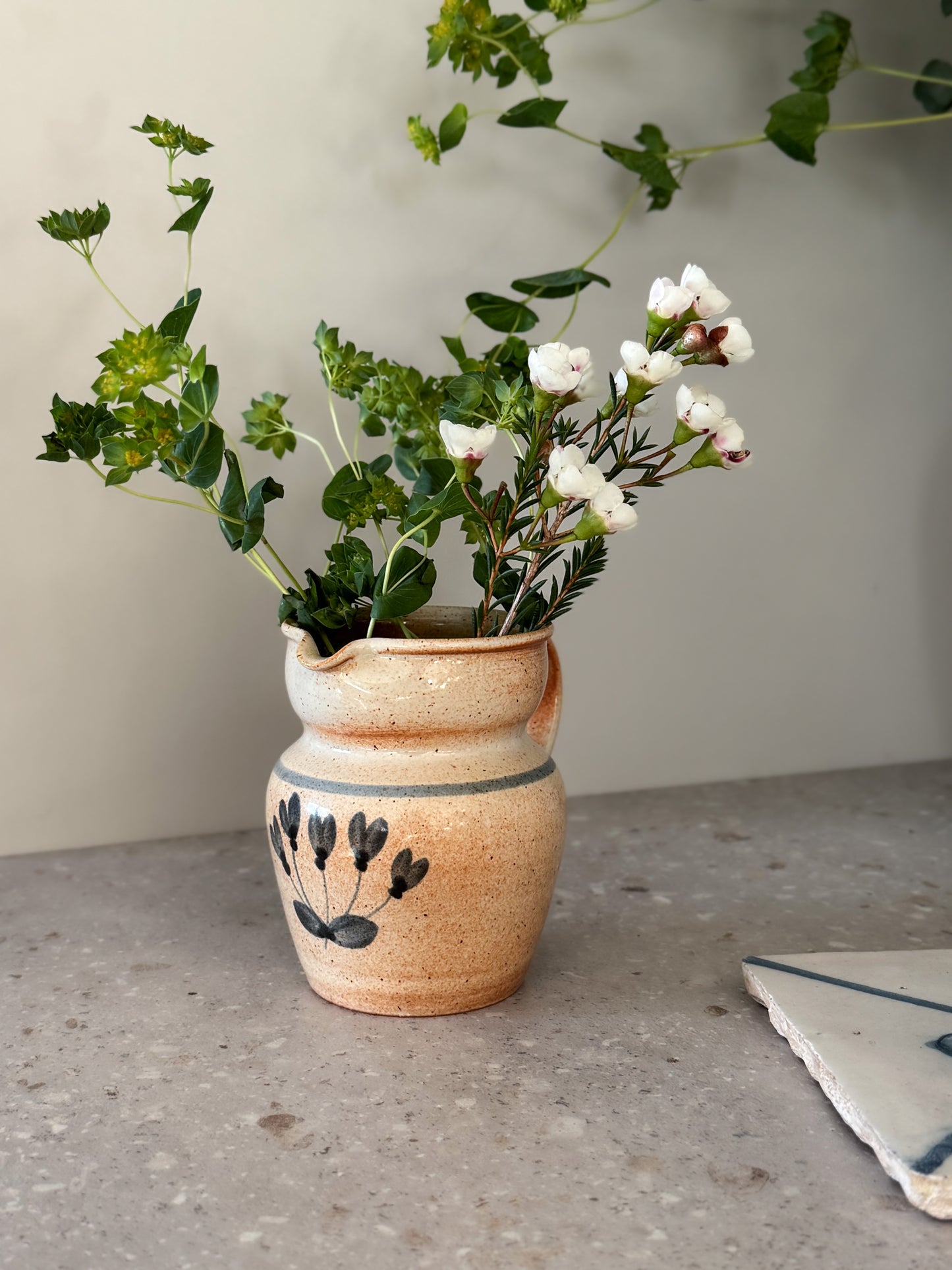 Vintage French Stoneware Jug - Grès Soumarais