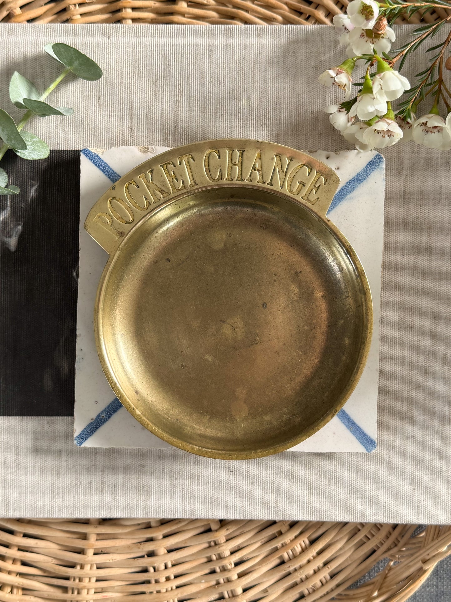 Vintage Solid Brass “Pocket Change” Dish