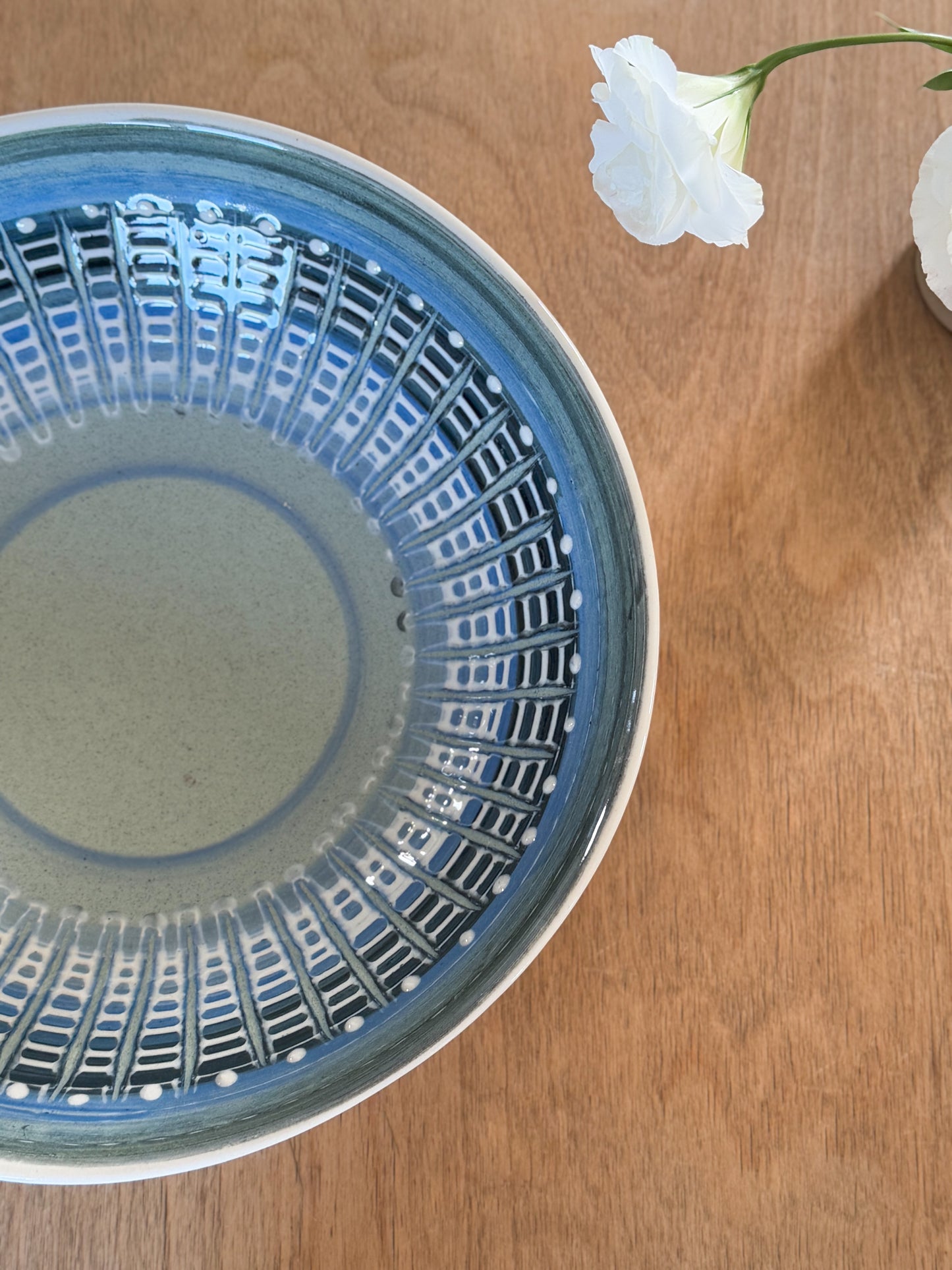 Rare Midcentury Large Welsh Studio Pottery Bowl • Rhys & Jean Powell, Llangollen, North Wales