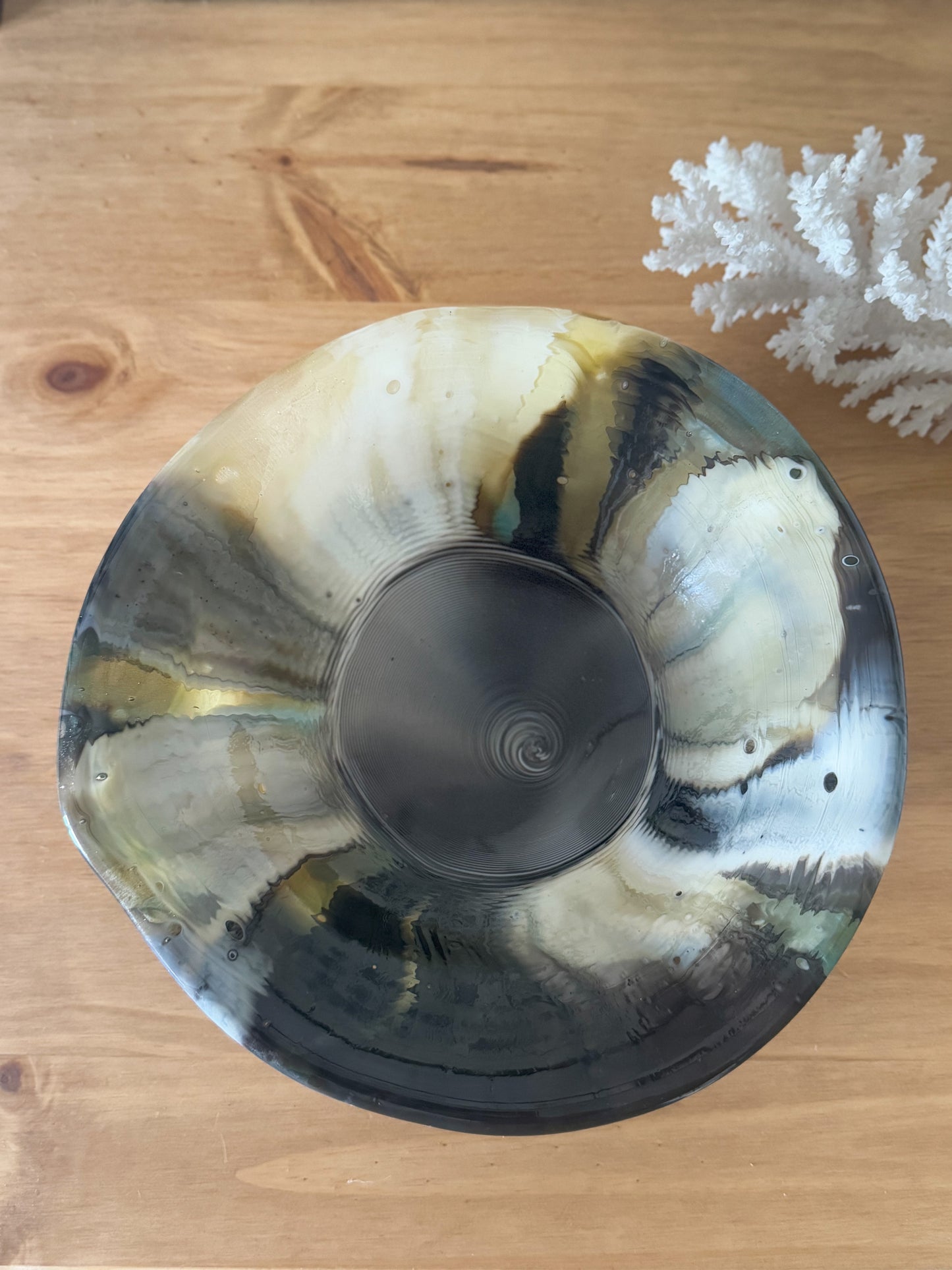 Vintage Handmade Art Glass Bowl