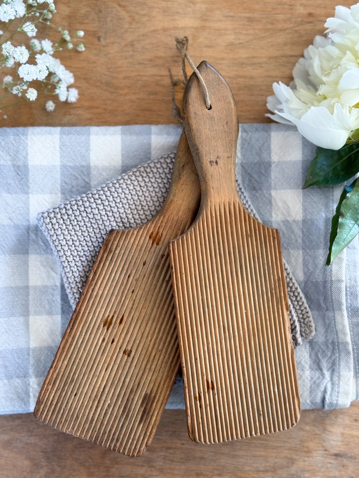 Antique Pine Butter Pats (Pair)