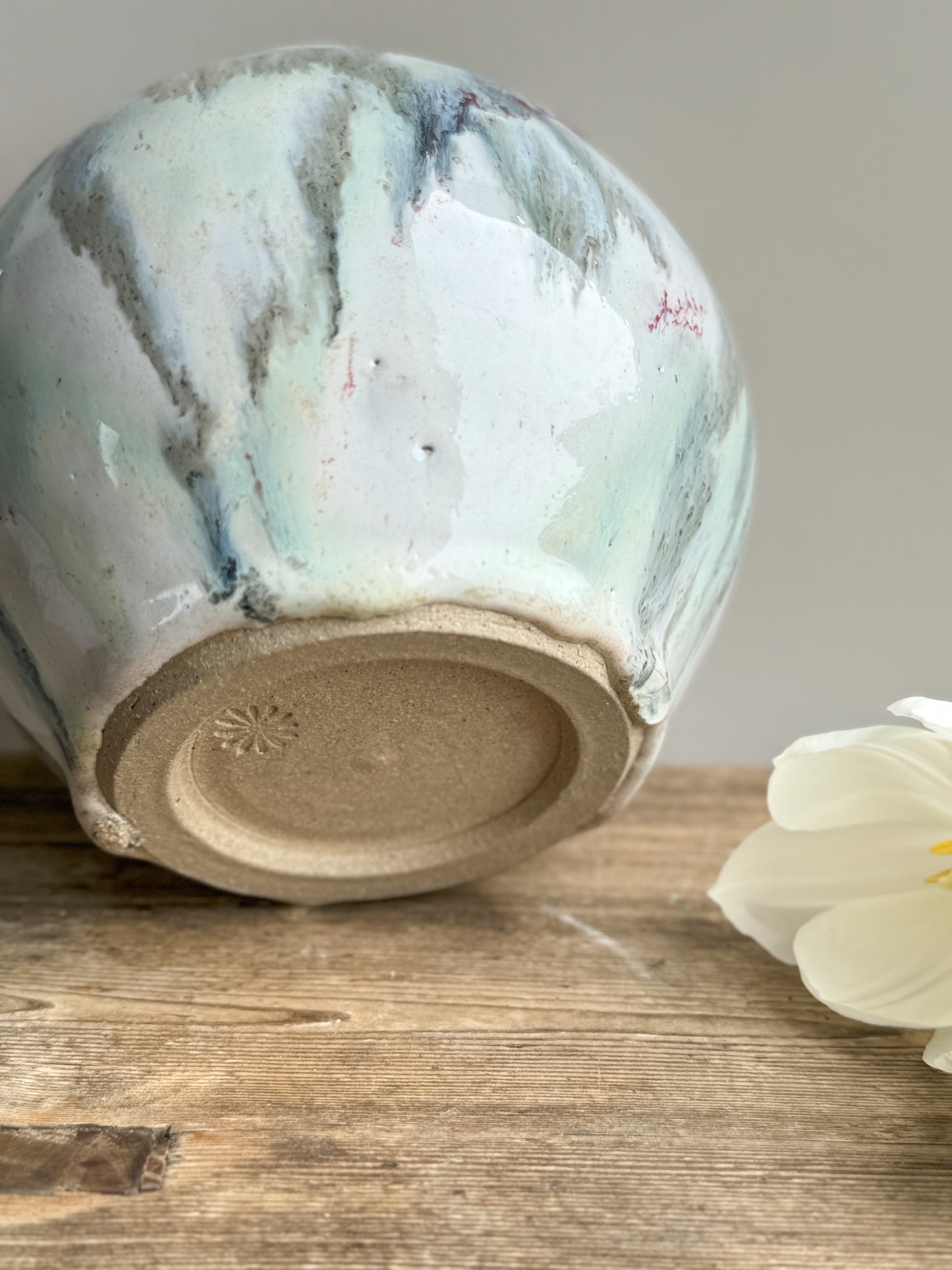 Drip Glaze Studio Pottery Vase