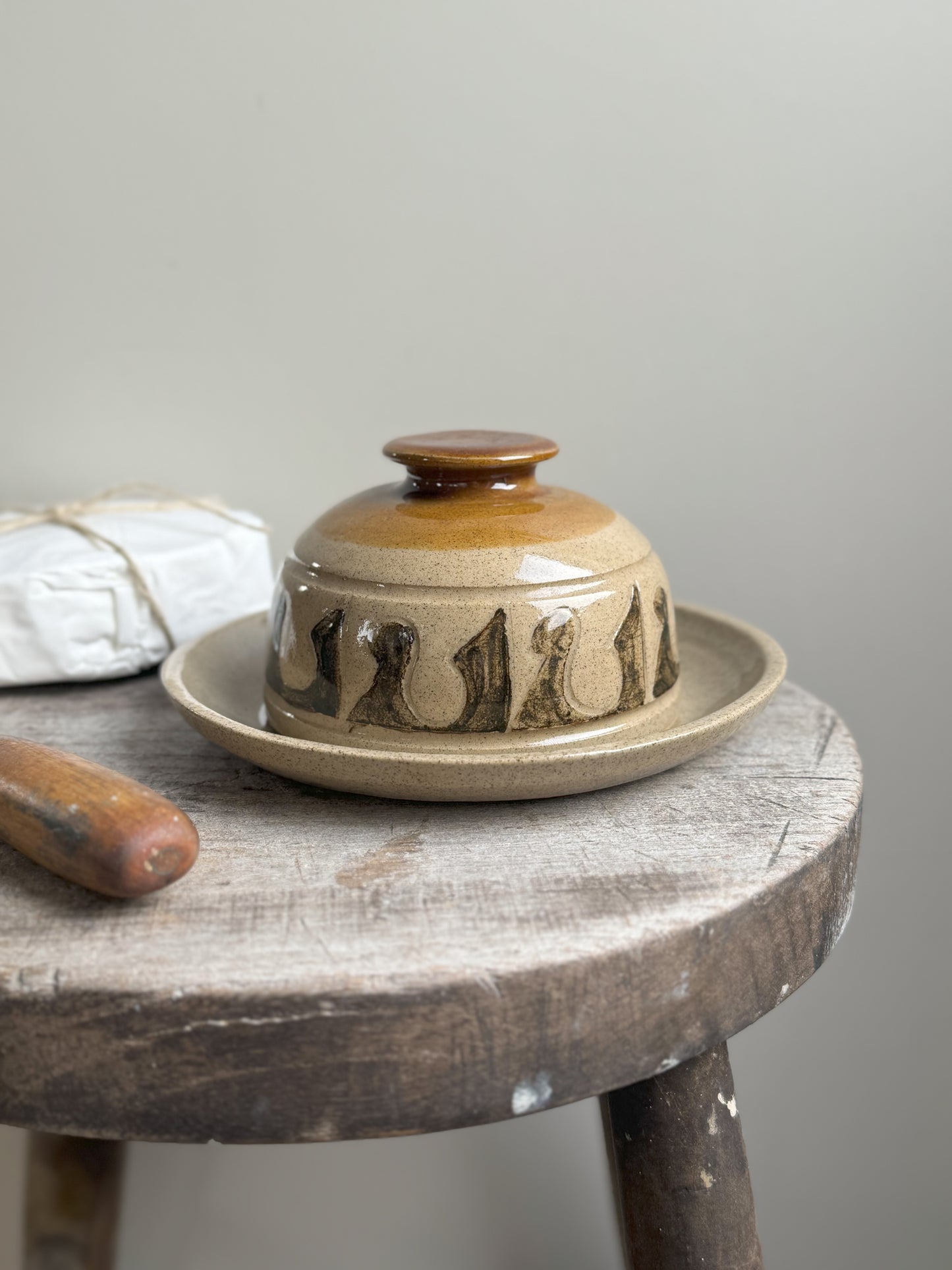 Vintage Welsh Studio Pottery ‘CAWS’ Cheese Dome Tregaron Pottery