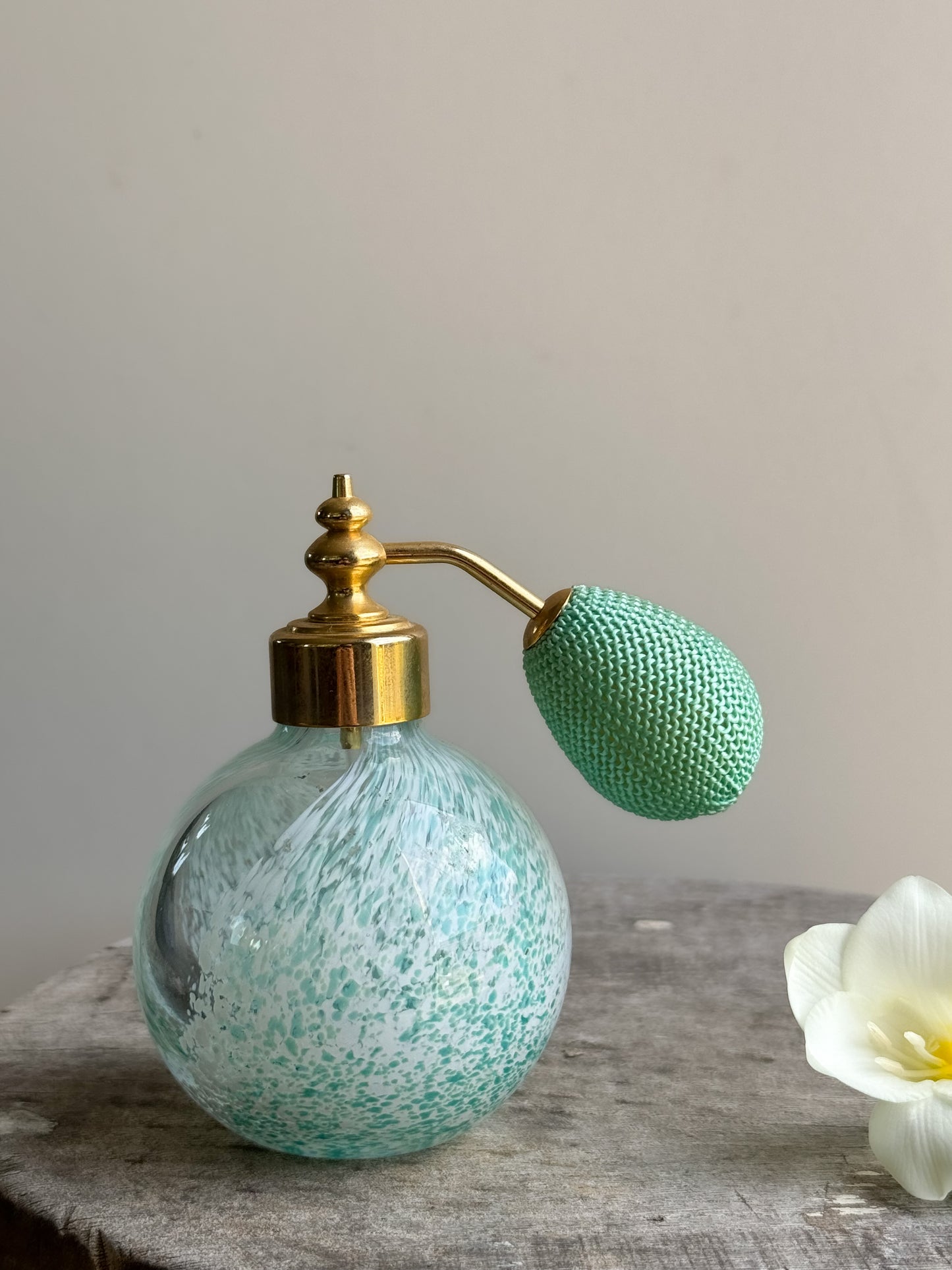 Vintage Caithness Handblown Blue Perfume Bottle