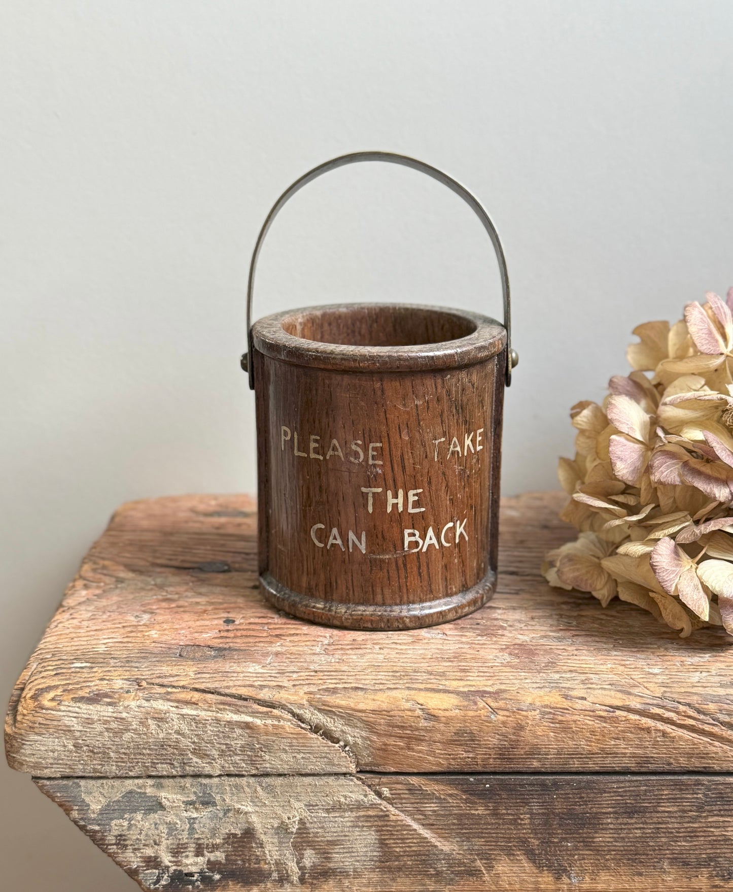 Folk Art ‘Please Take The Can Back’ Miniature Bucket