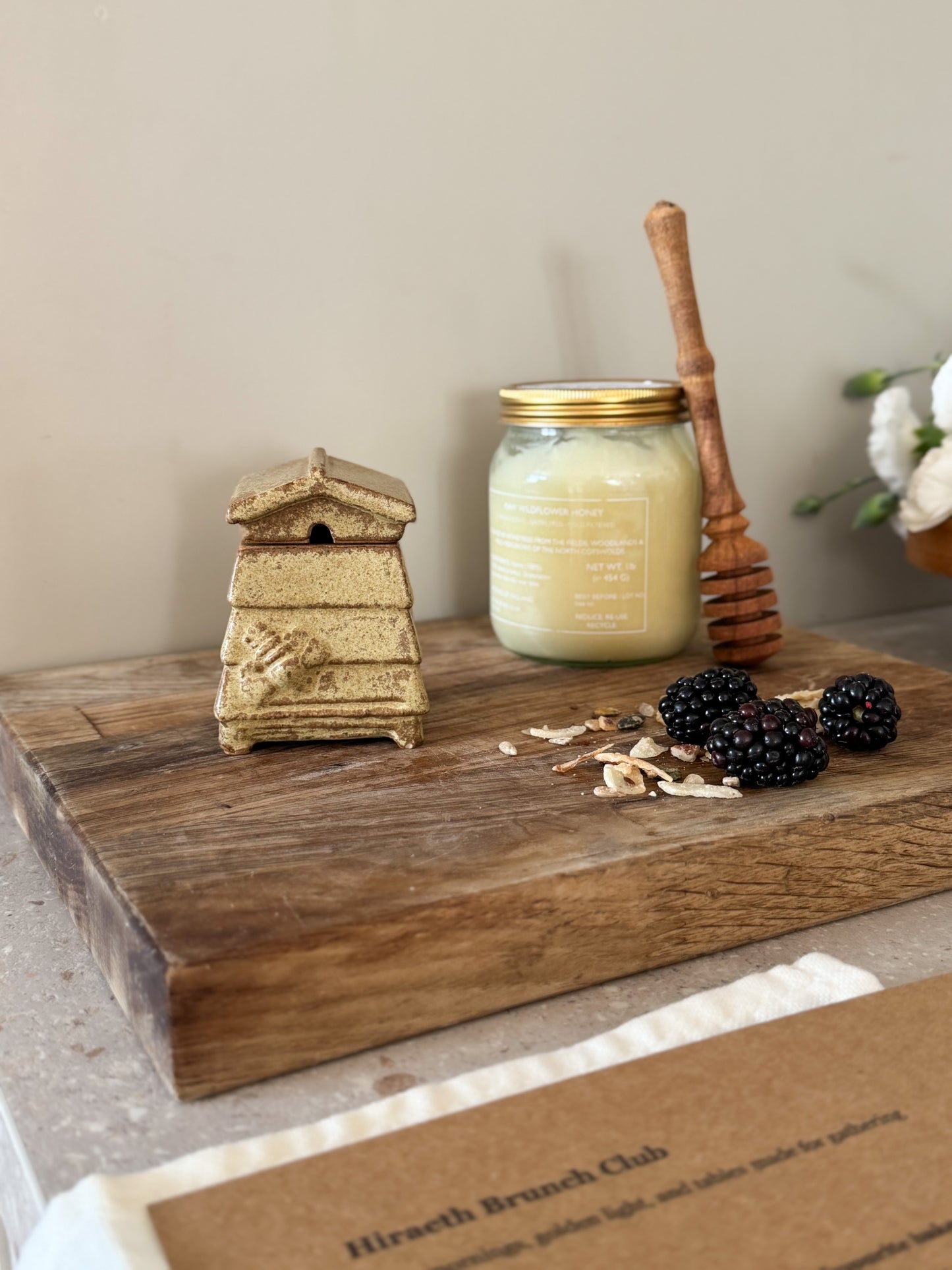 Handmade Studio Pottery Beehive Honey Pot