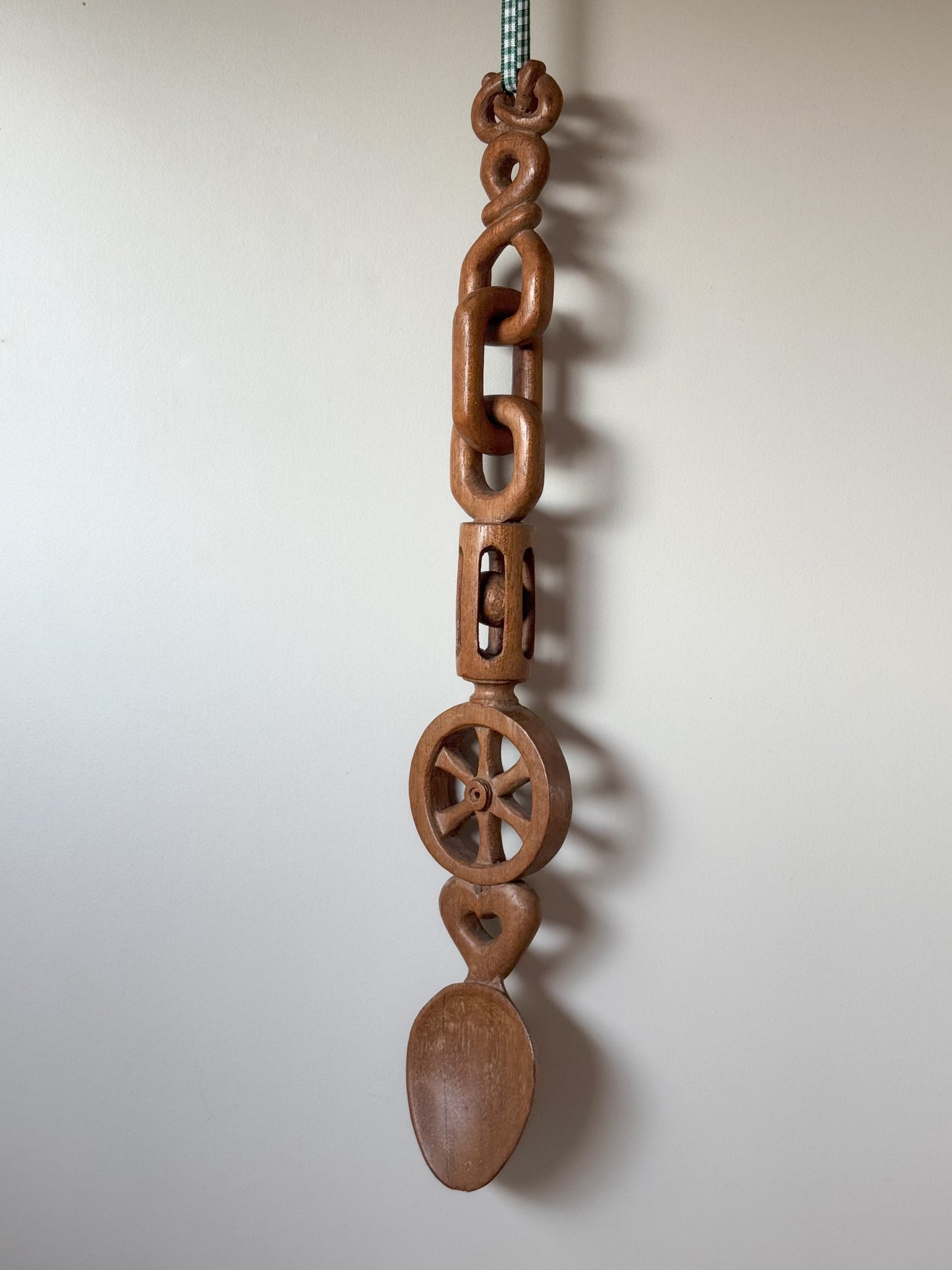 Hand-Carved Welsh Love Spoon • Circle of Life
