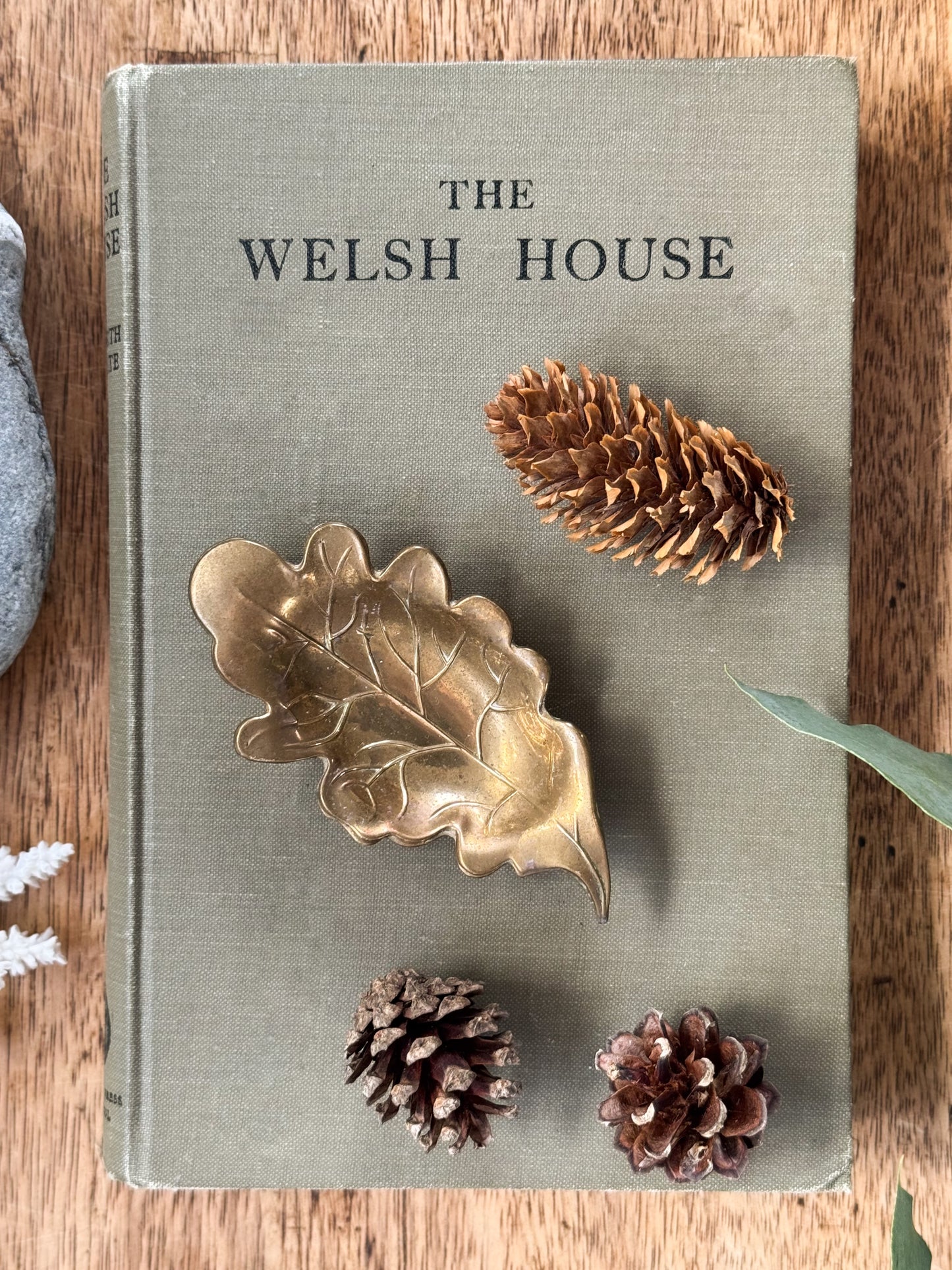 Vintage Solid Brass Oak Leaf Dish