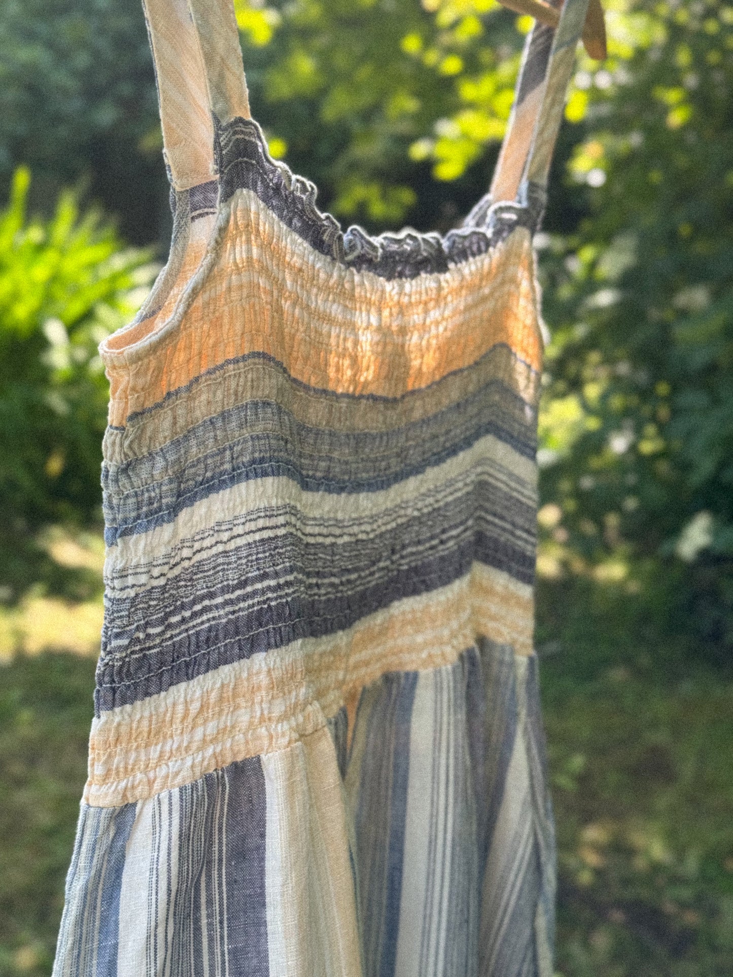 Pre-Loved Striped Linen Sundress by Artisan NY (Size XS)