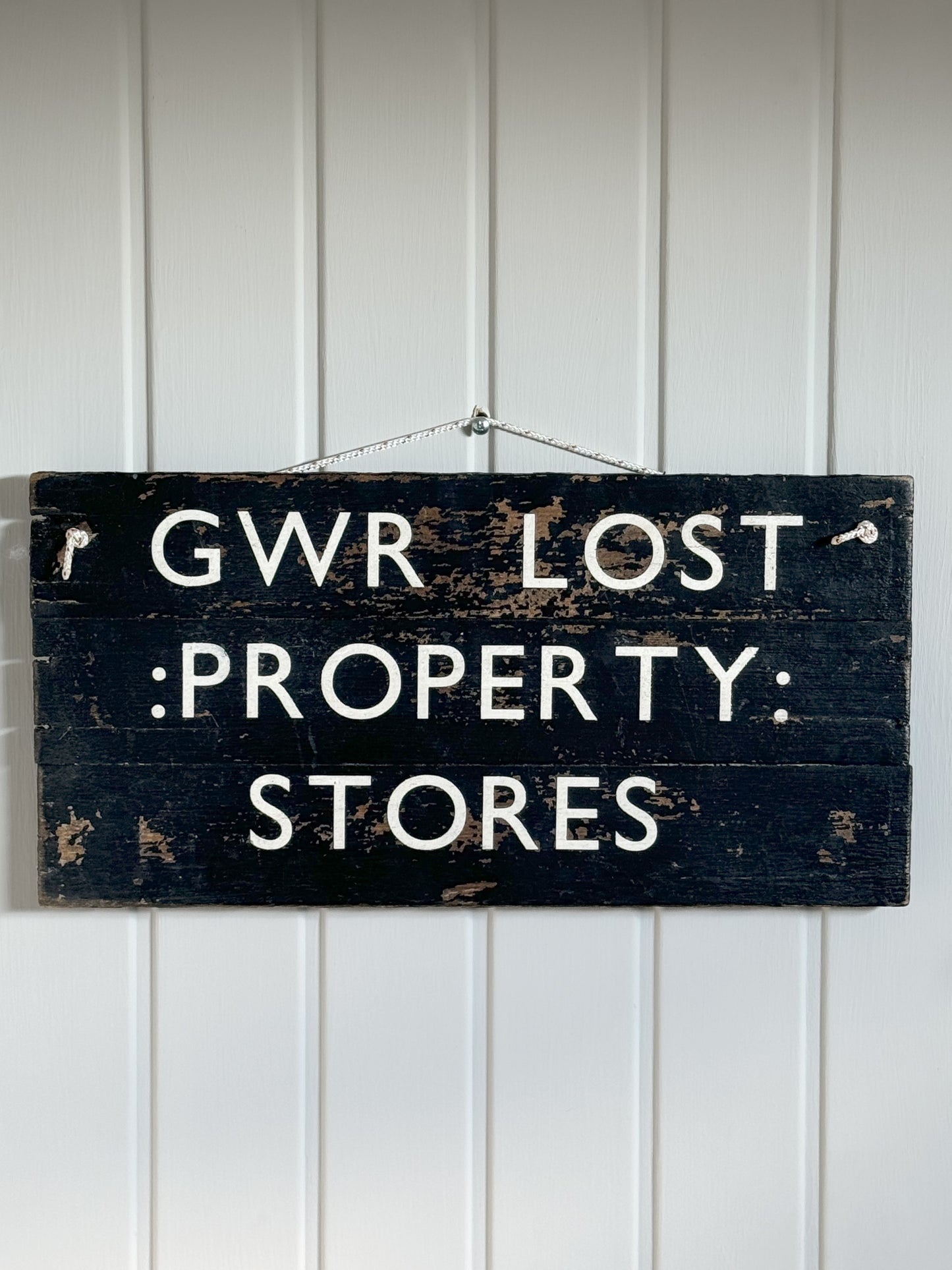 Vintage Great Western Railway Lost Property Stores Wooden Sign