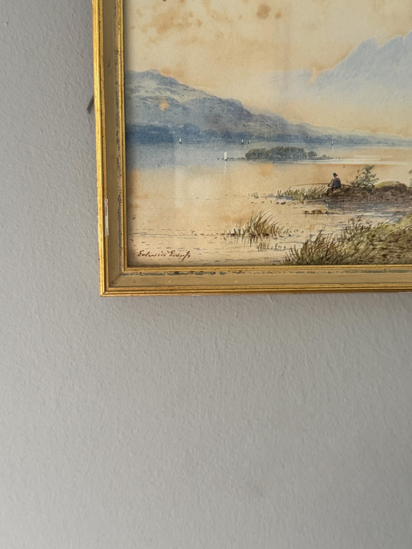 Antique Edwin Earp Original Framed Watercolour Painting • Highland Landscape