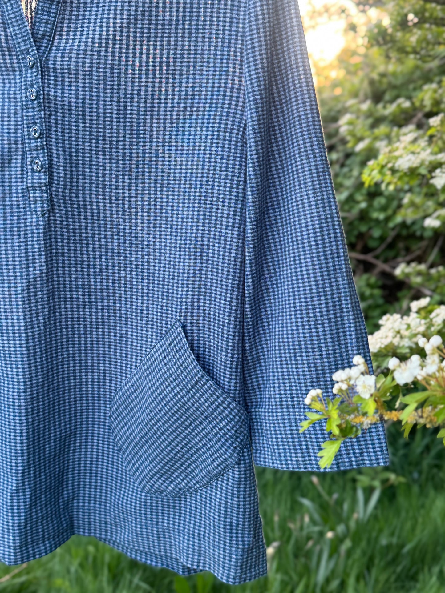 SeaSalt Cornwall 100% Cotton Gingham Tunic – Size 12