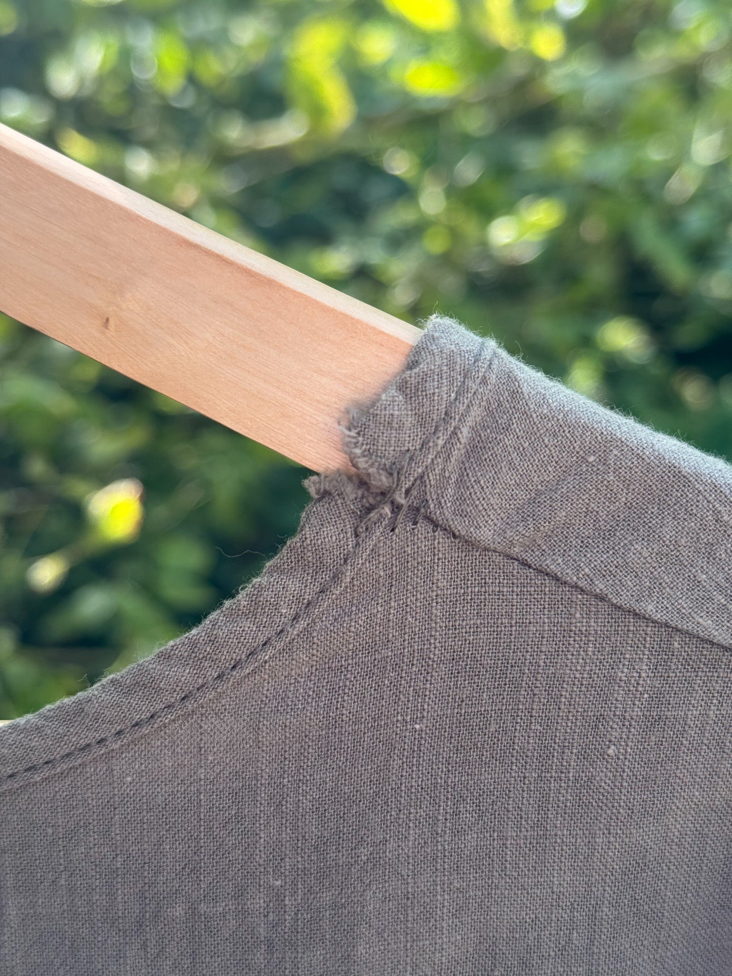 Vintage Linen Button-Back Tunic – Misumi (Size L)
