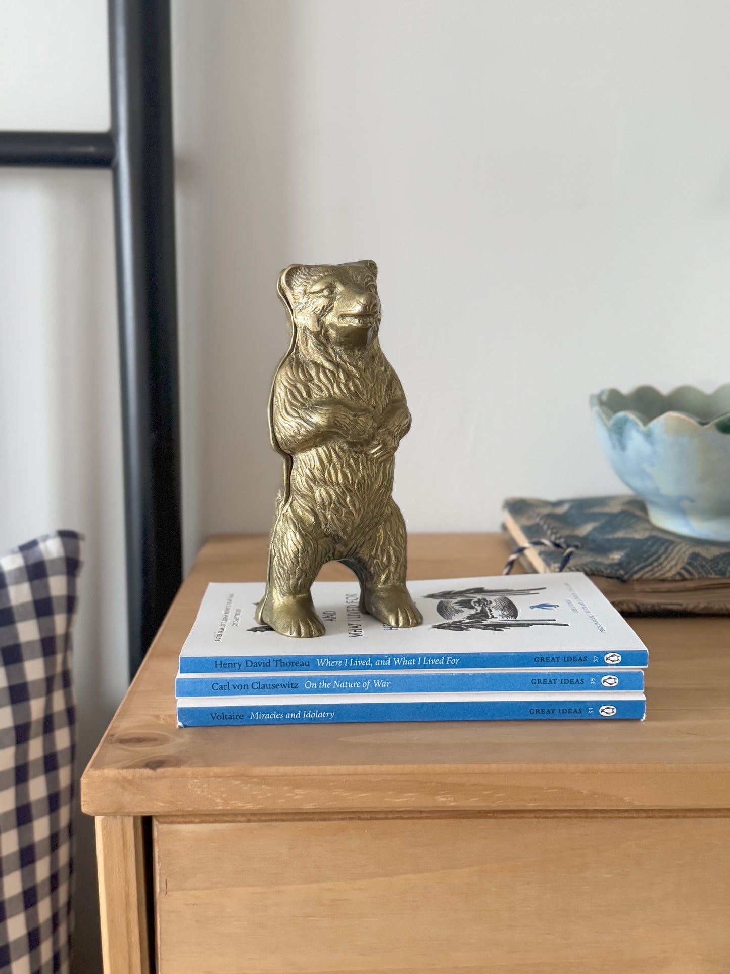 Vintage Solid Brass Bear Money Box
