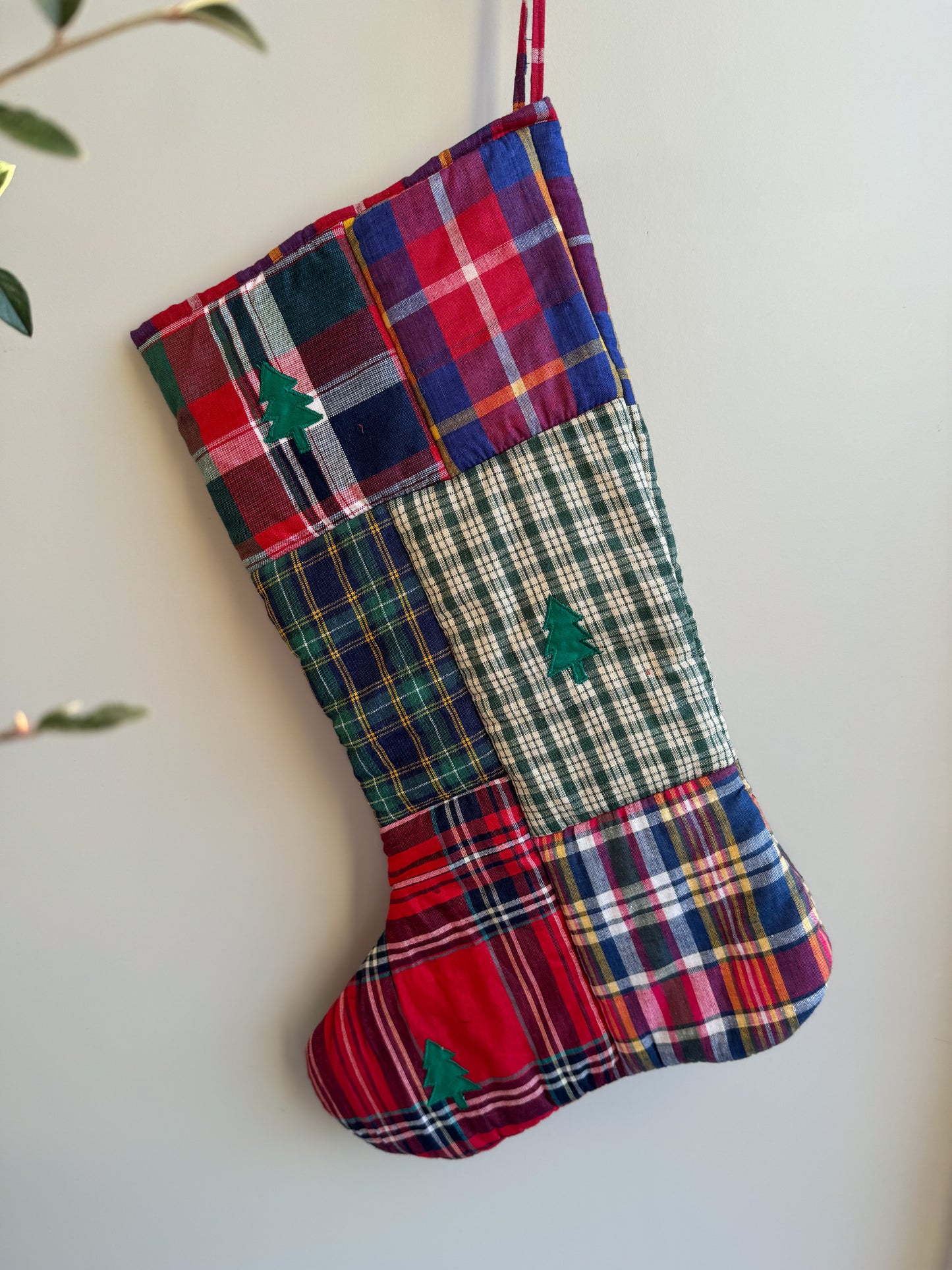 Vintage Handmade Patchwork Christmas Stocking