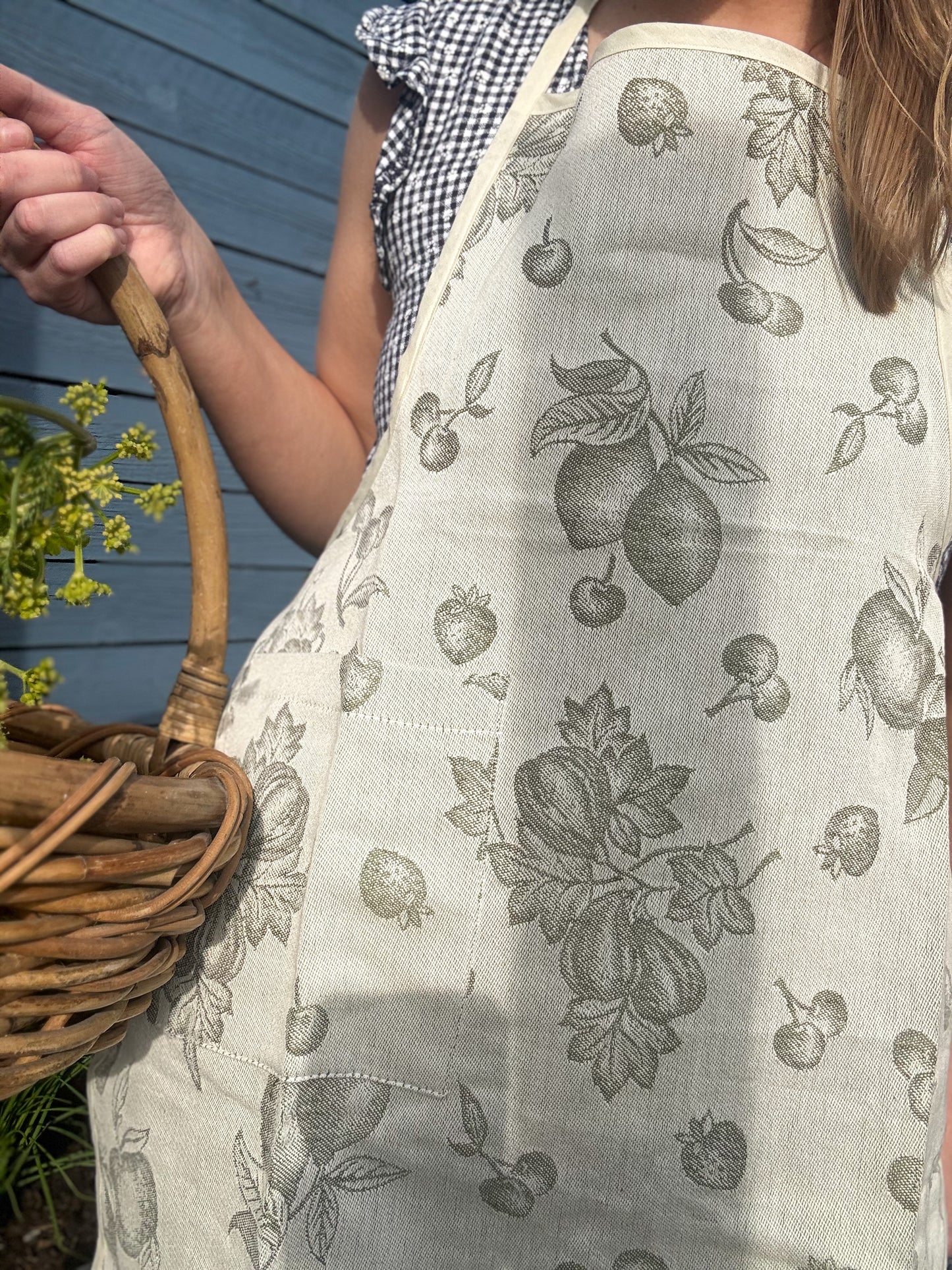 Vintage Italian Cotton & Linen Apron — New Old Stock