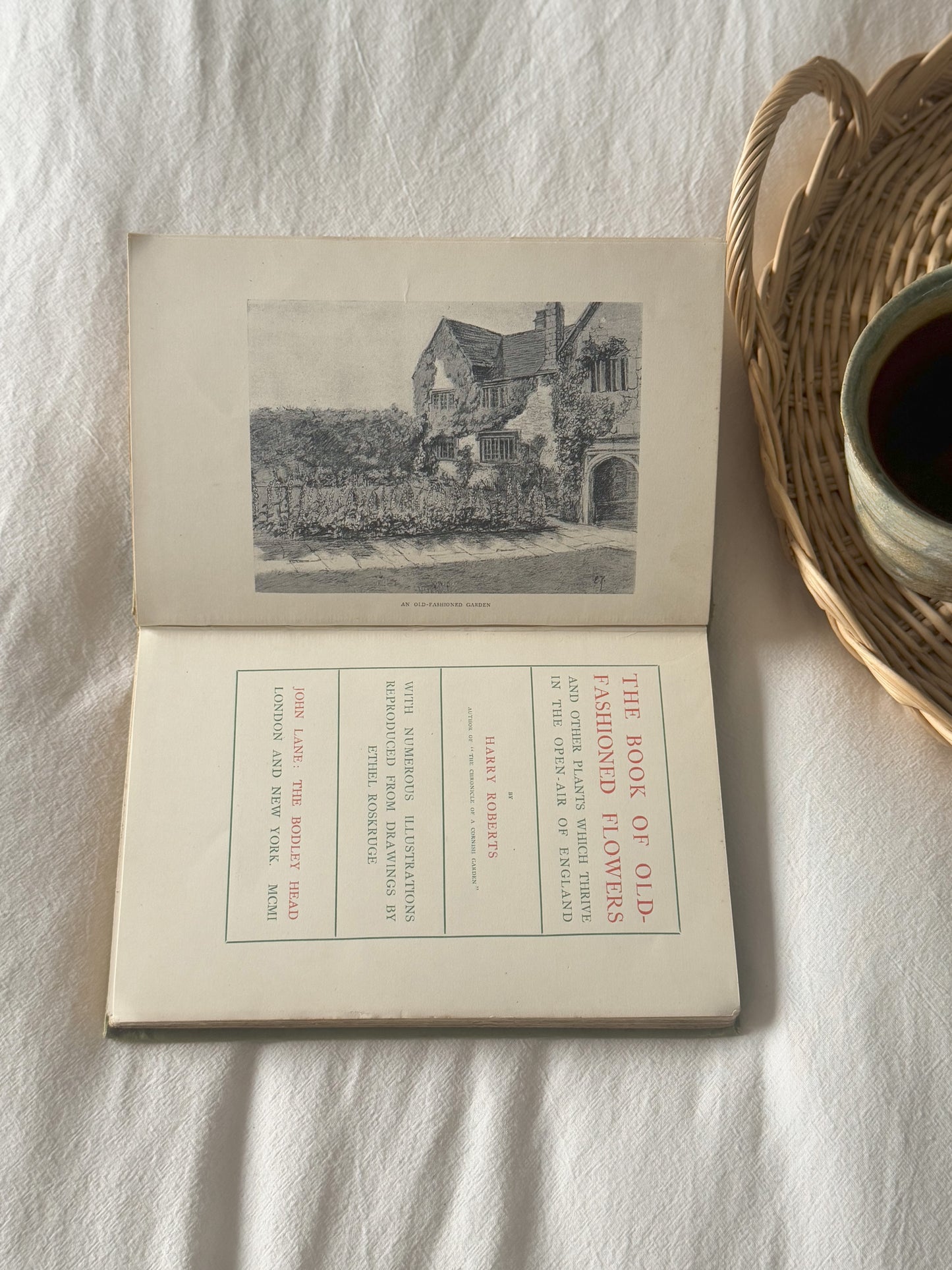 Antique ‘The Book of Old-Fashioned Flowers’ by Harry Roberts, 1901, First Edition