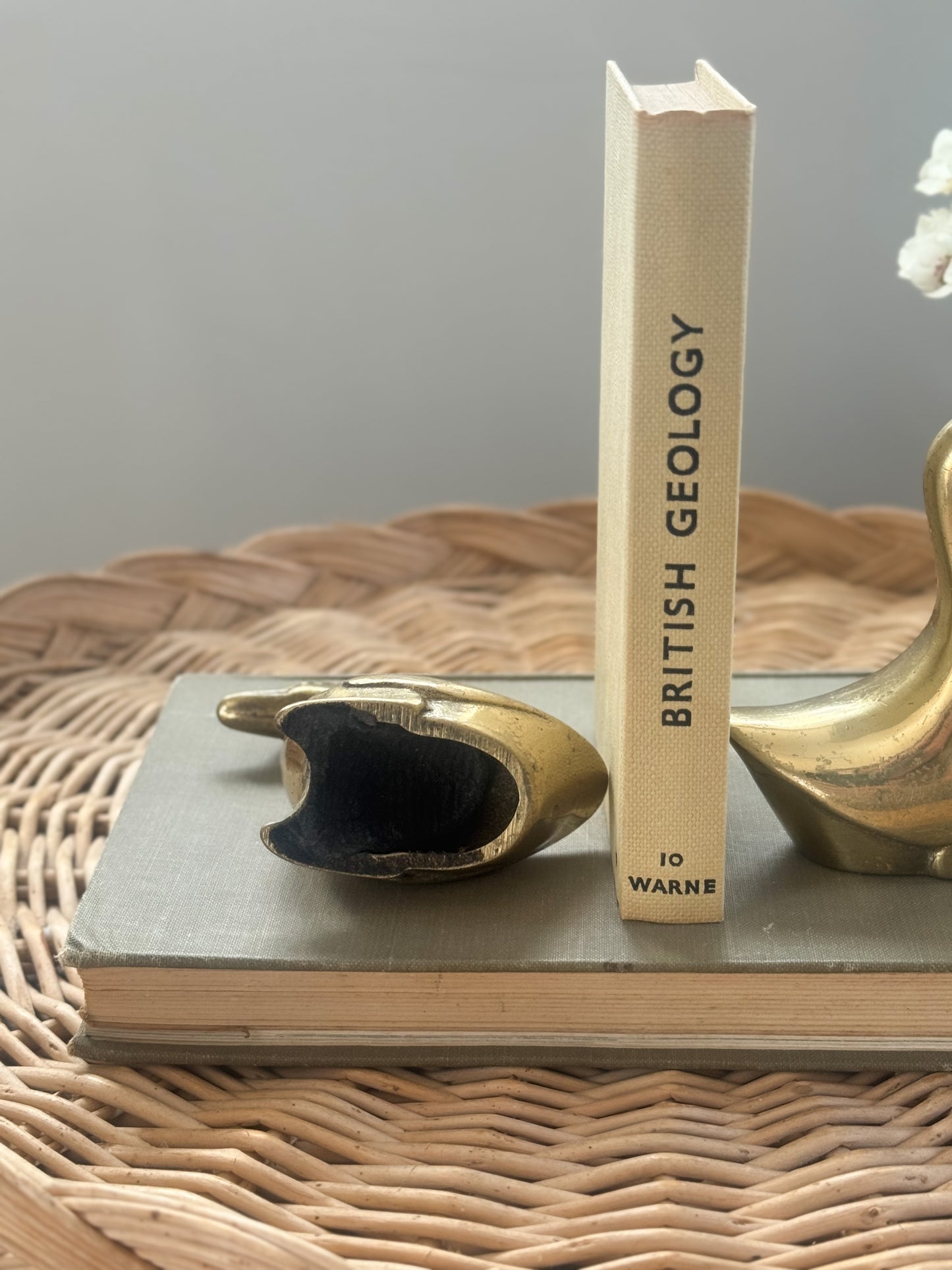 Vintage Brass Duck Bookends (Pair)
