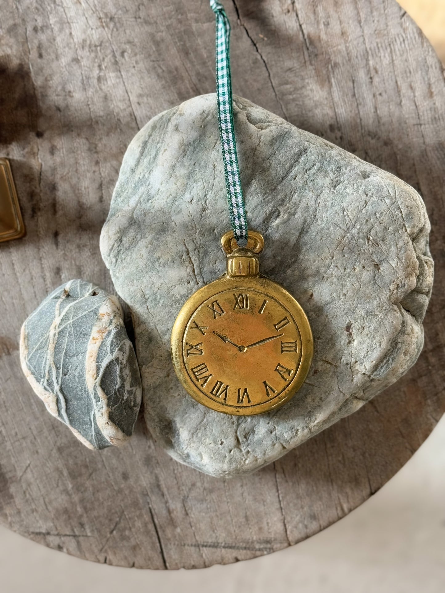 Vintage Solid Brass Decorative Pocket Watch