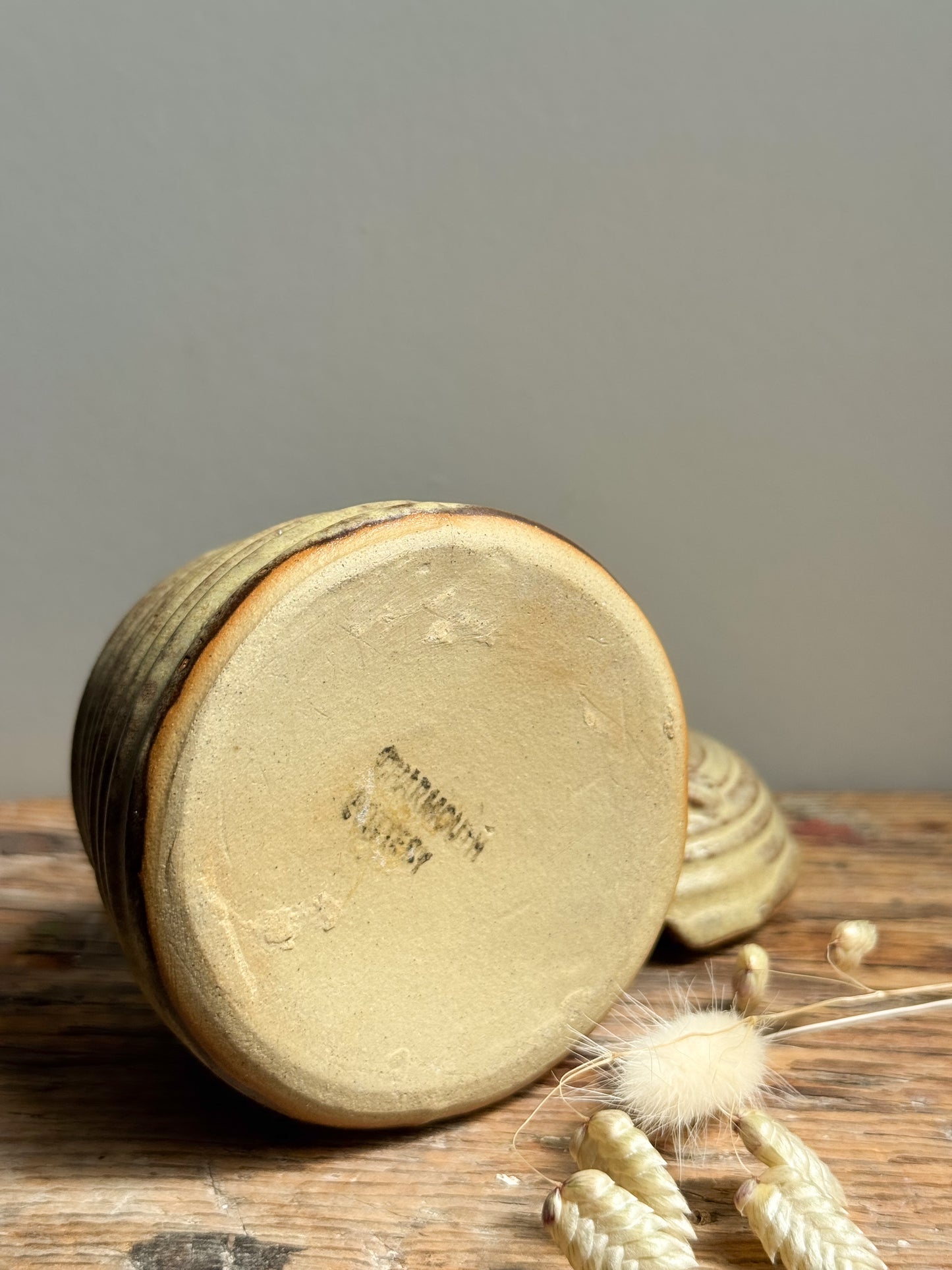 Vintage Charmouth Pottery Honey Bee Pot • Preserve Jar, Beehive Shaped