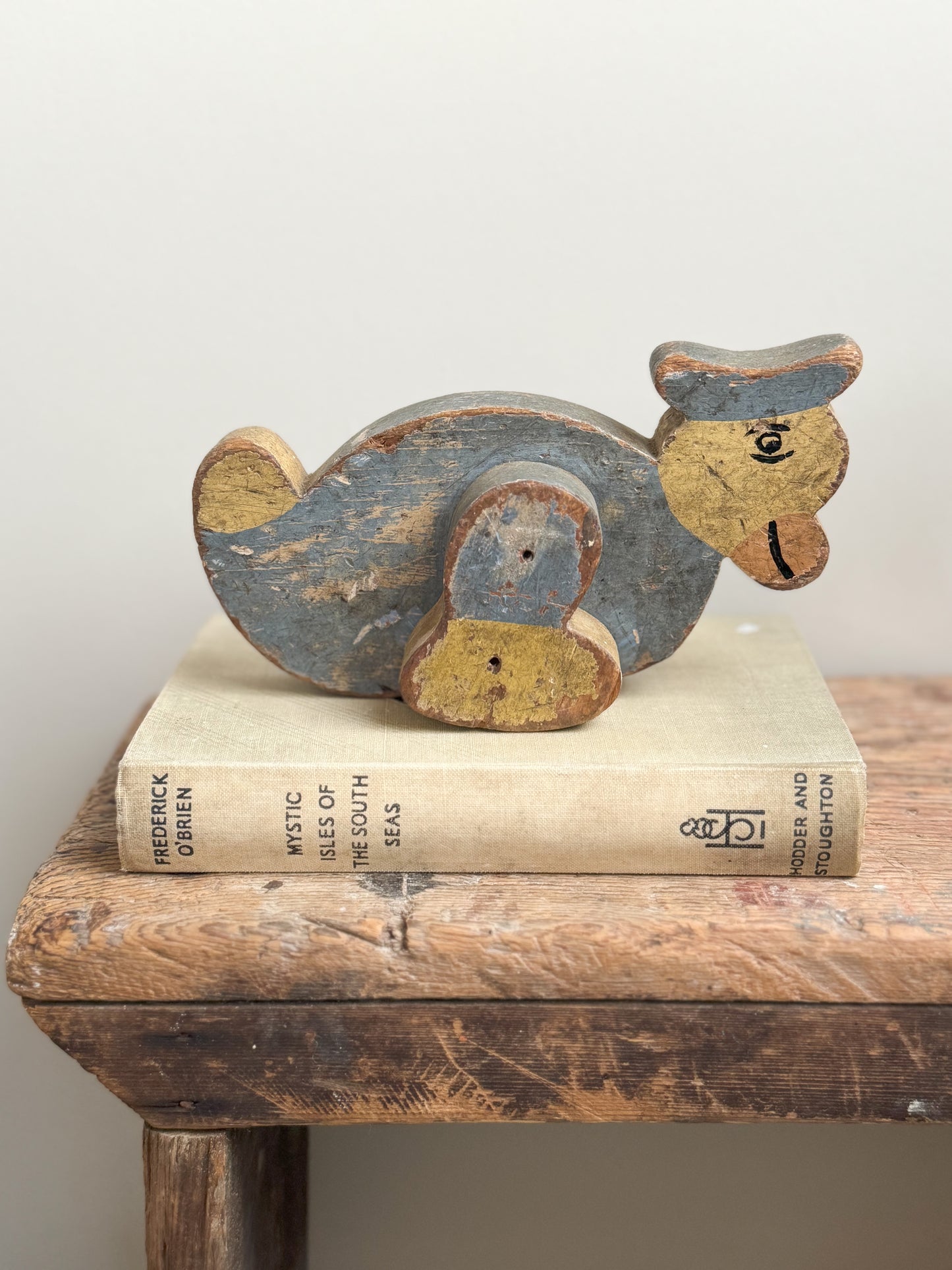 Vintage 1940s/50s Handmade Wooden Toy Duck