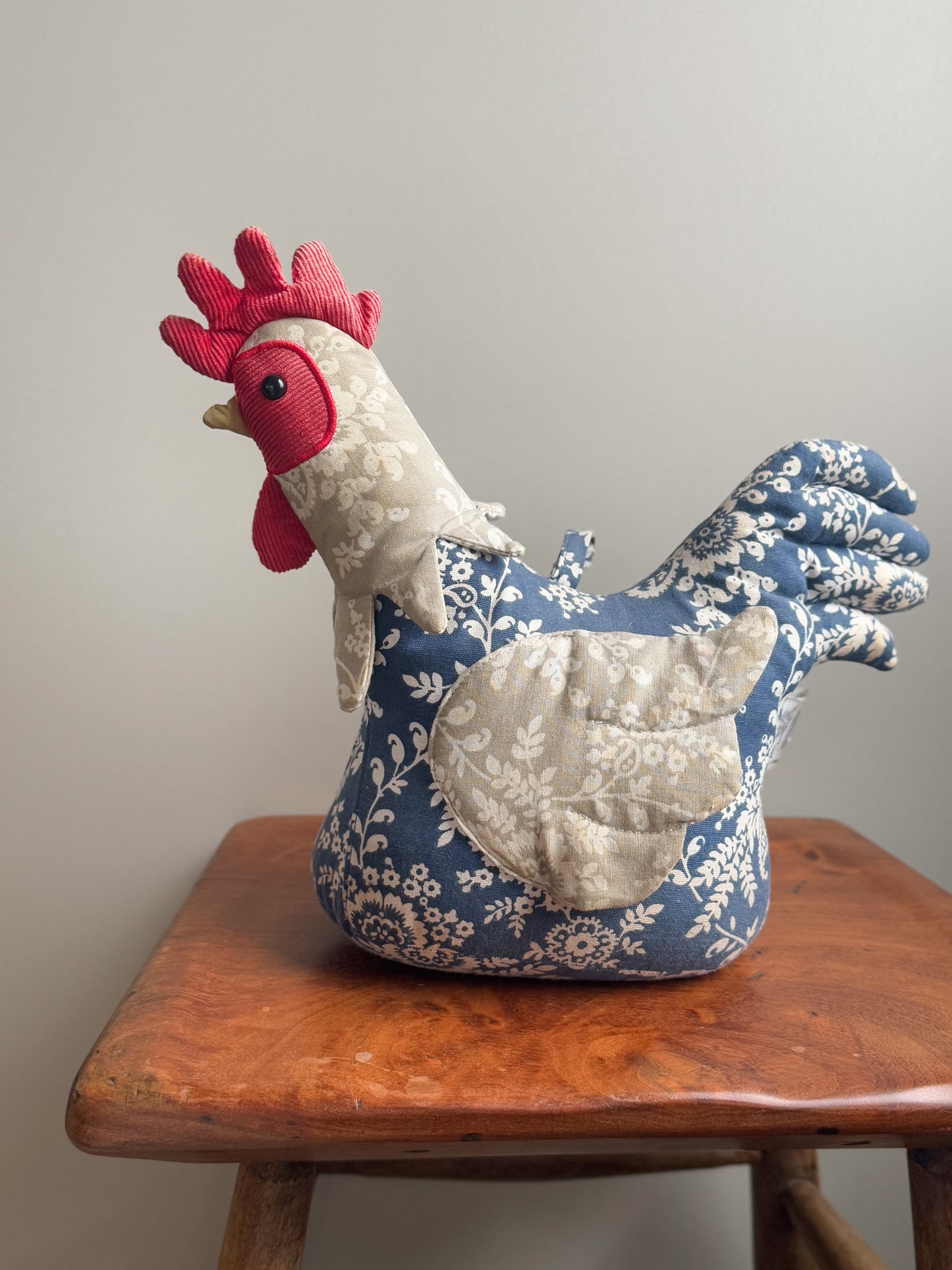 Vintage Irish 100% Cotton Farmhouse Chicken Door Stop by Ulster Weavers