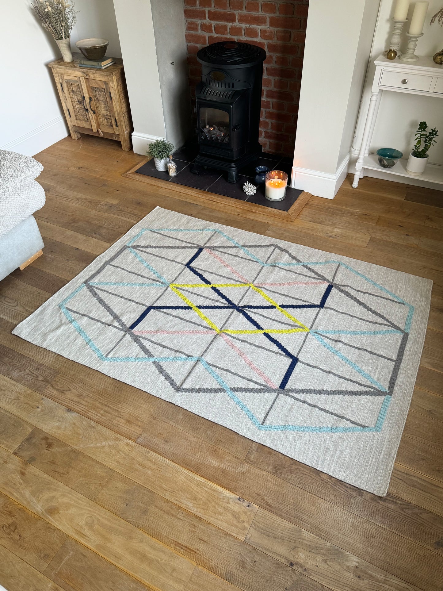 Rare 2014 IKEA 100% Wool Handmade Rug Designed by Textile Artist Margrethe Odggaard