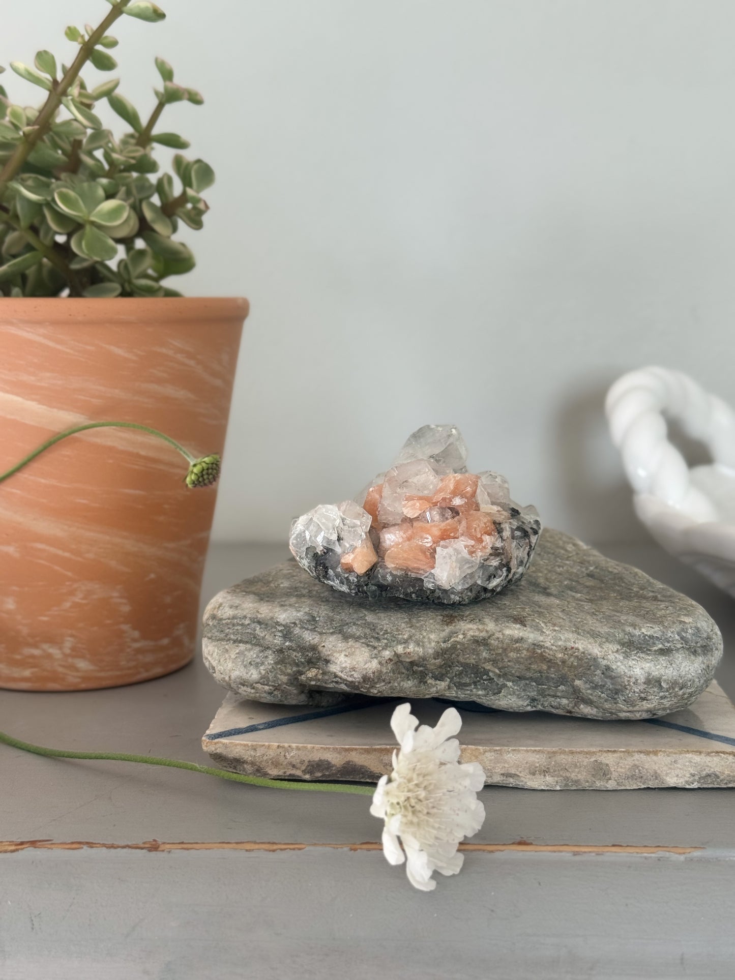 Natural Apophyllite Crystal Cluster Specimen (Option 1)