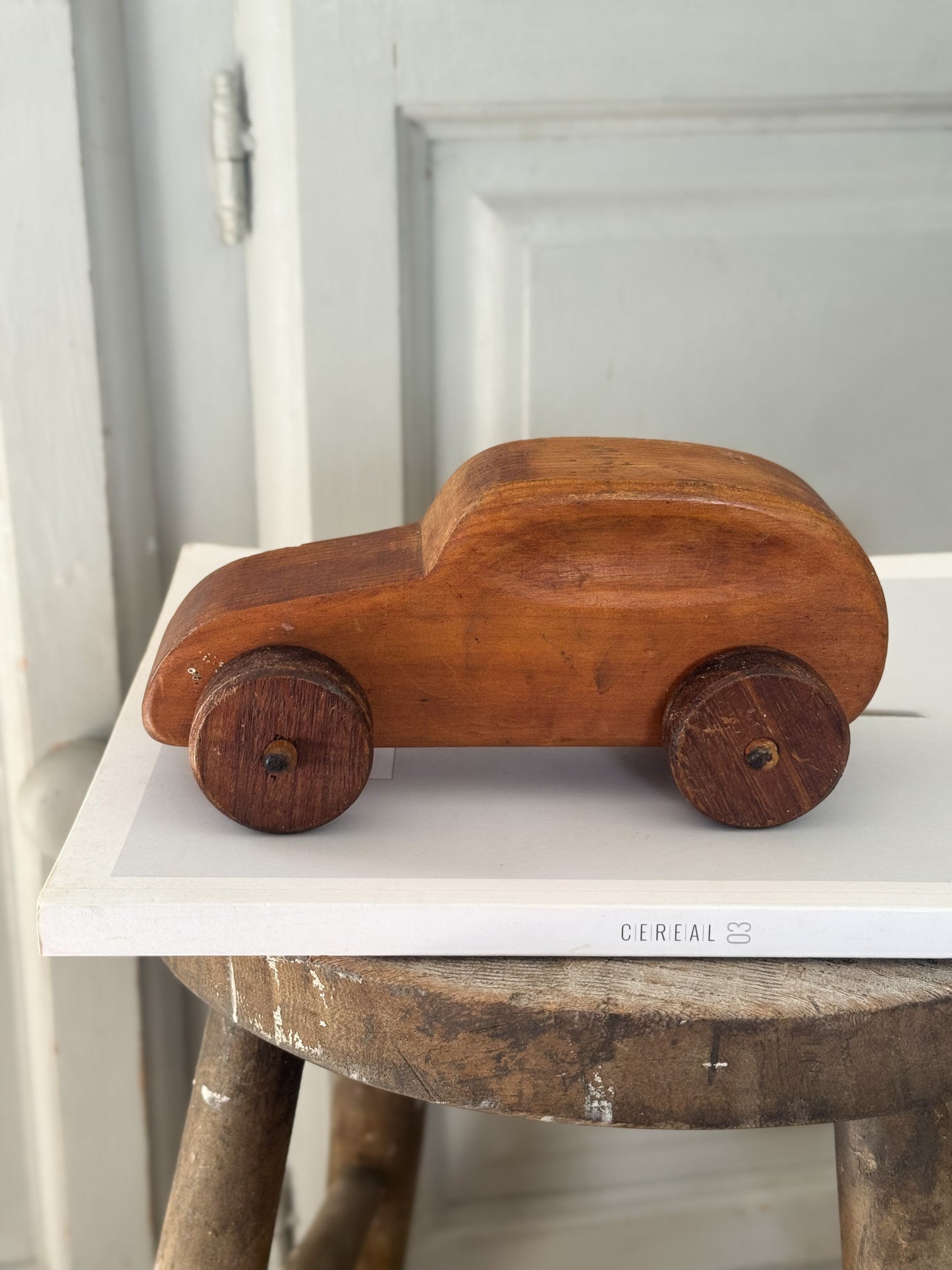 Vintage Solid Wood Toy Car