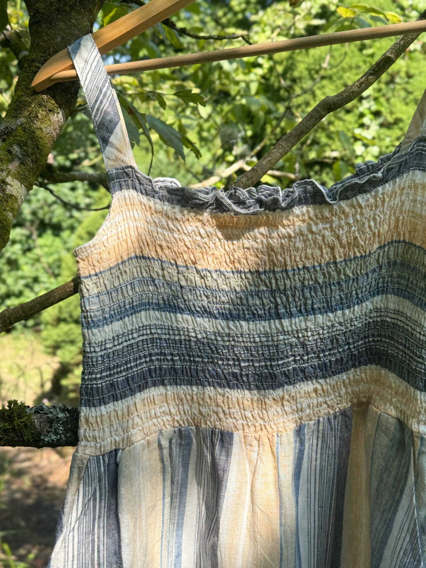 Pre-Loved Striped Linen Sundress by Artisan NY (Size XS)