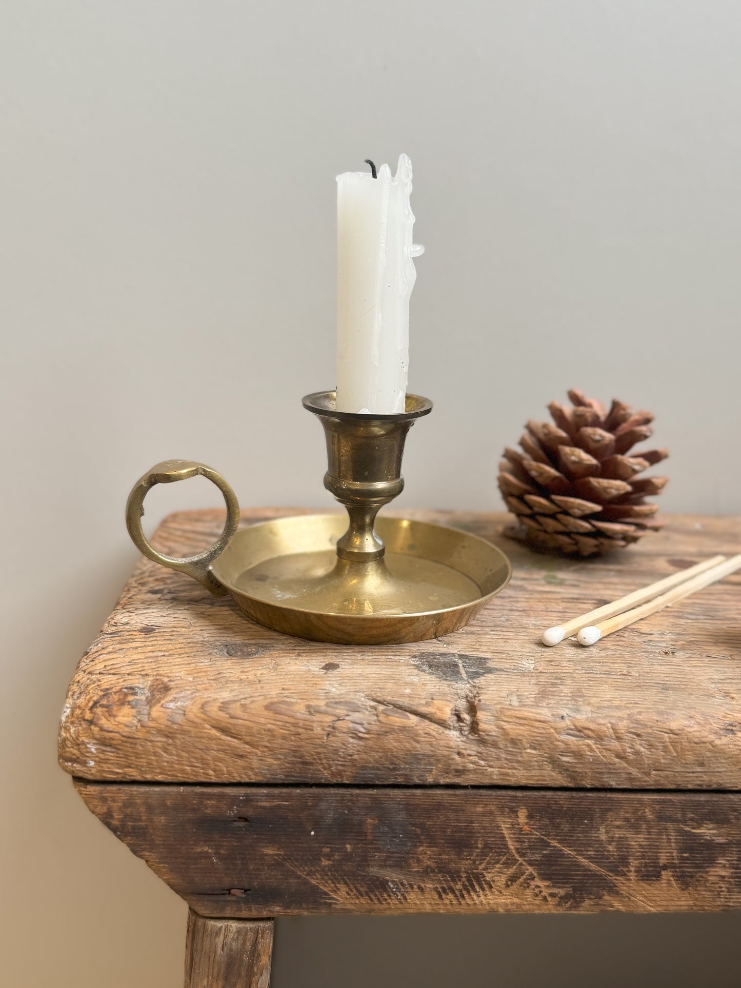 Vintage Indian Brass Chamberstick