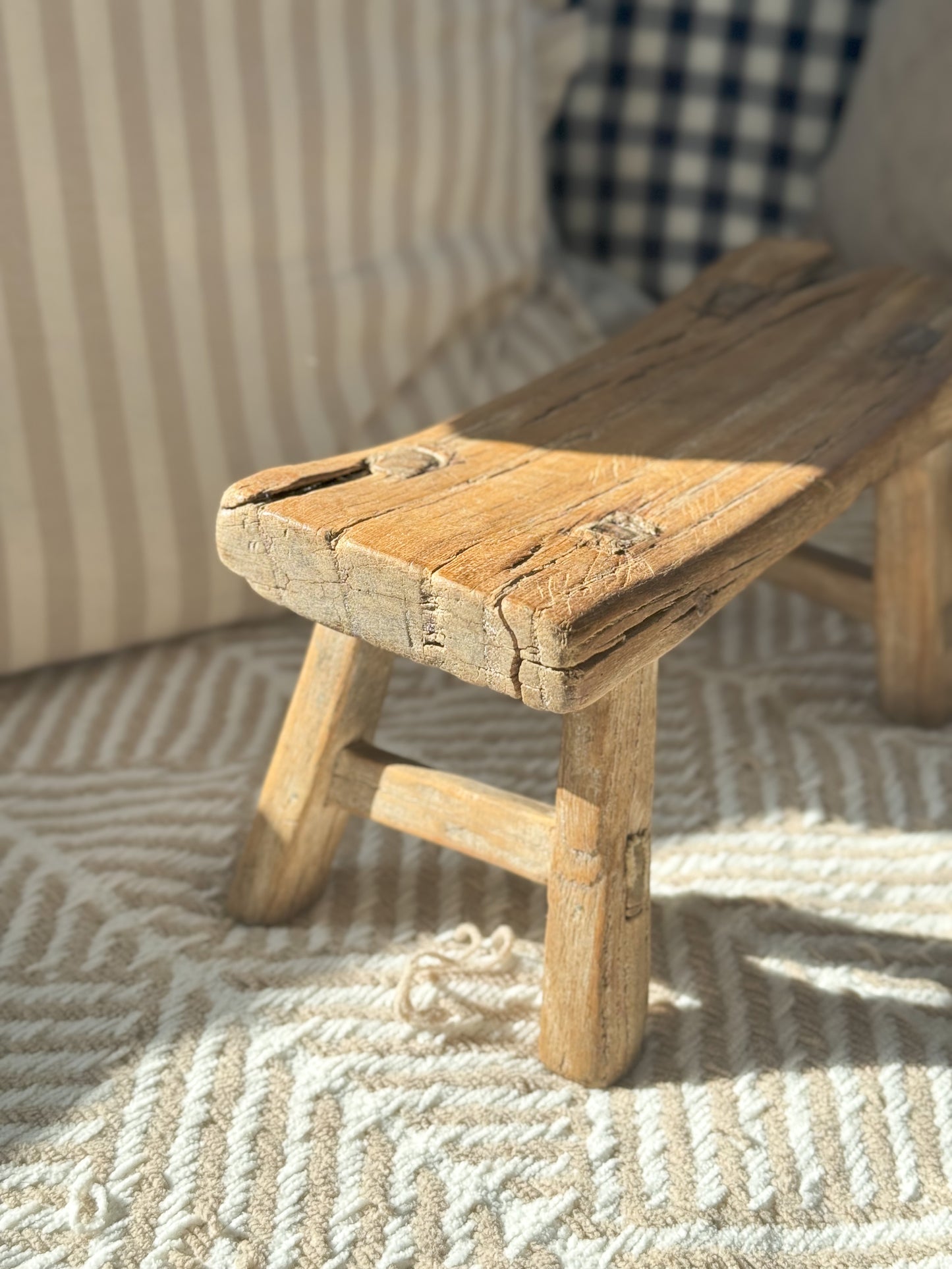 Vintage Tiny Elm Stool (Option 2)