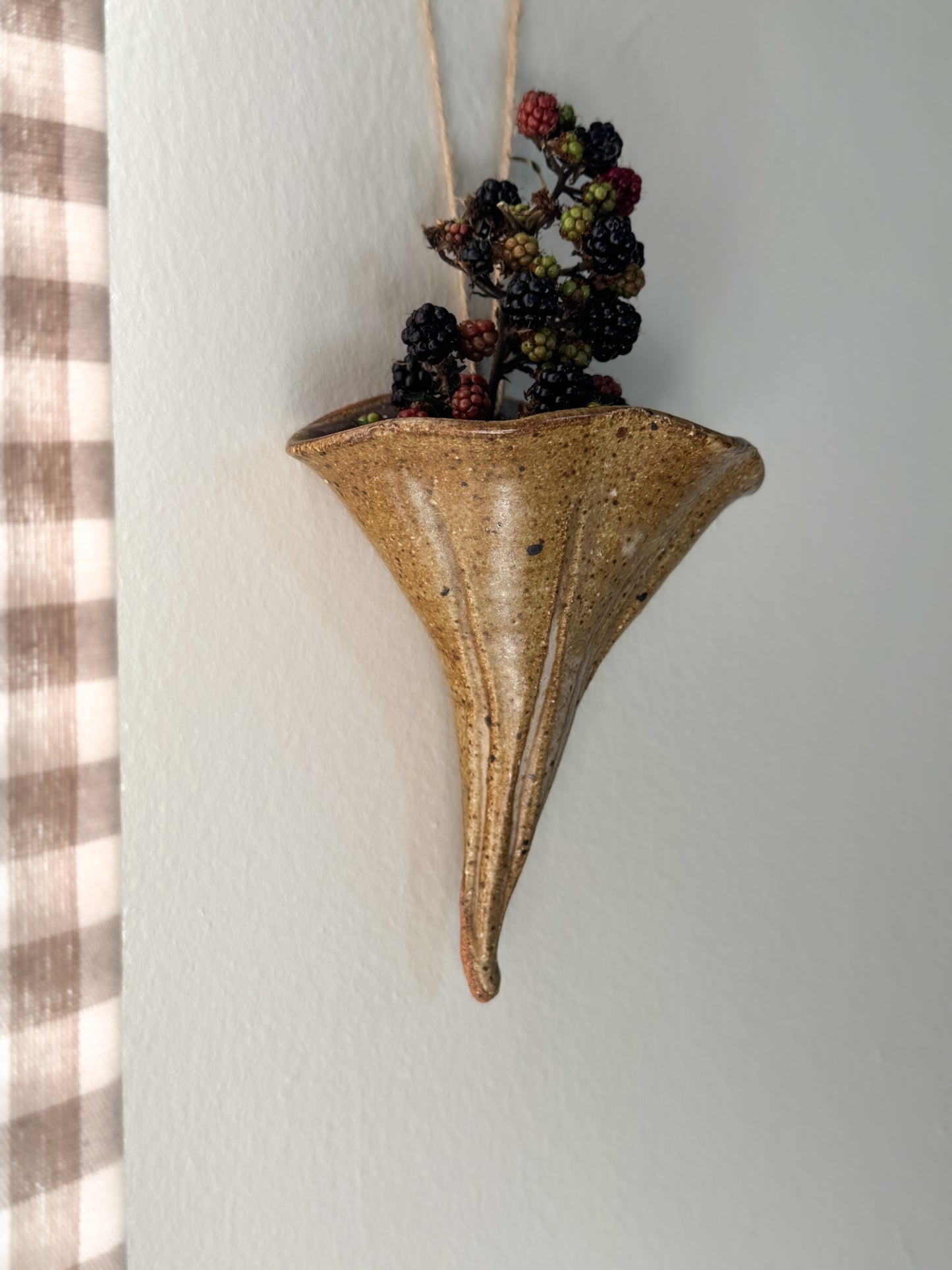 Vintage Studio Pottery Witch’s Hat (Wall Pocket)