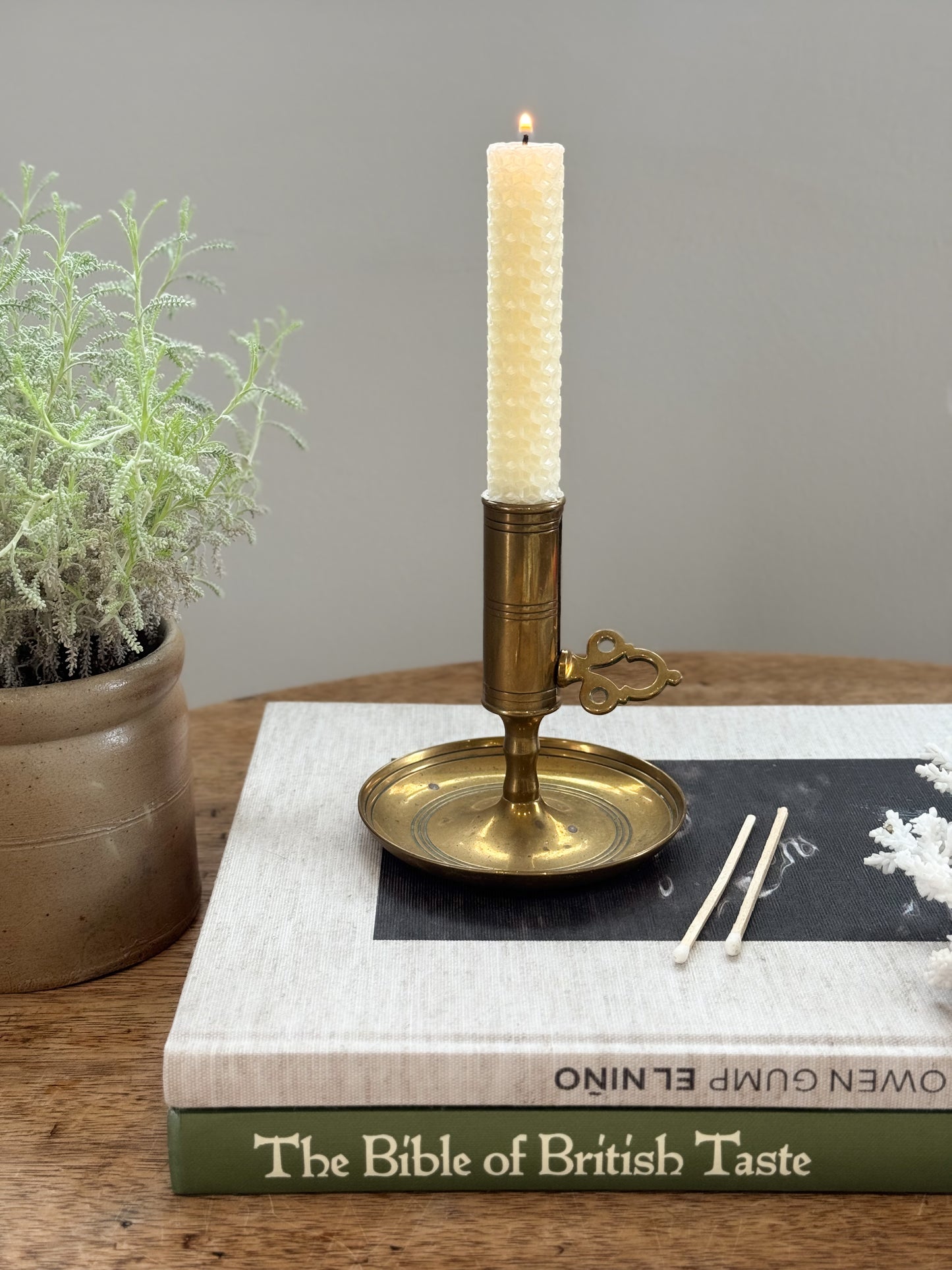 Vintage Midcentury Swedish Brass ‘Twist & Lift’ Chamberstick - MALM