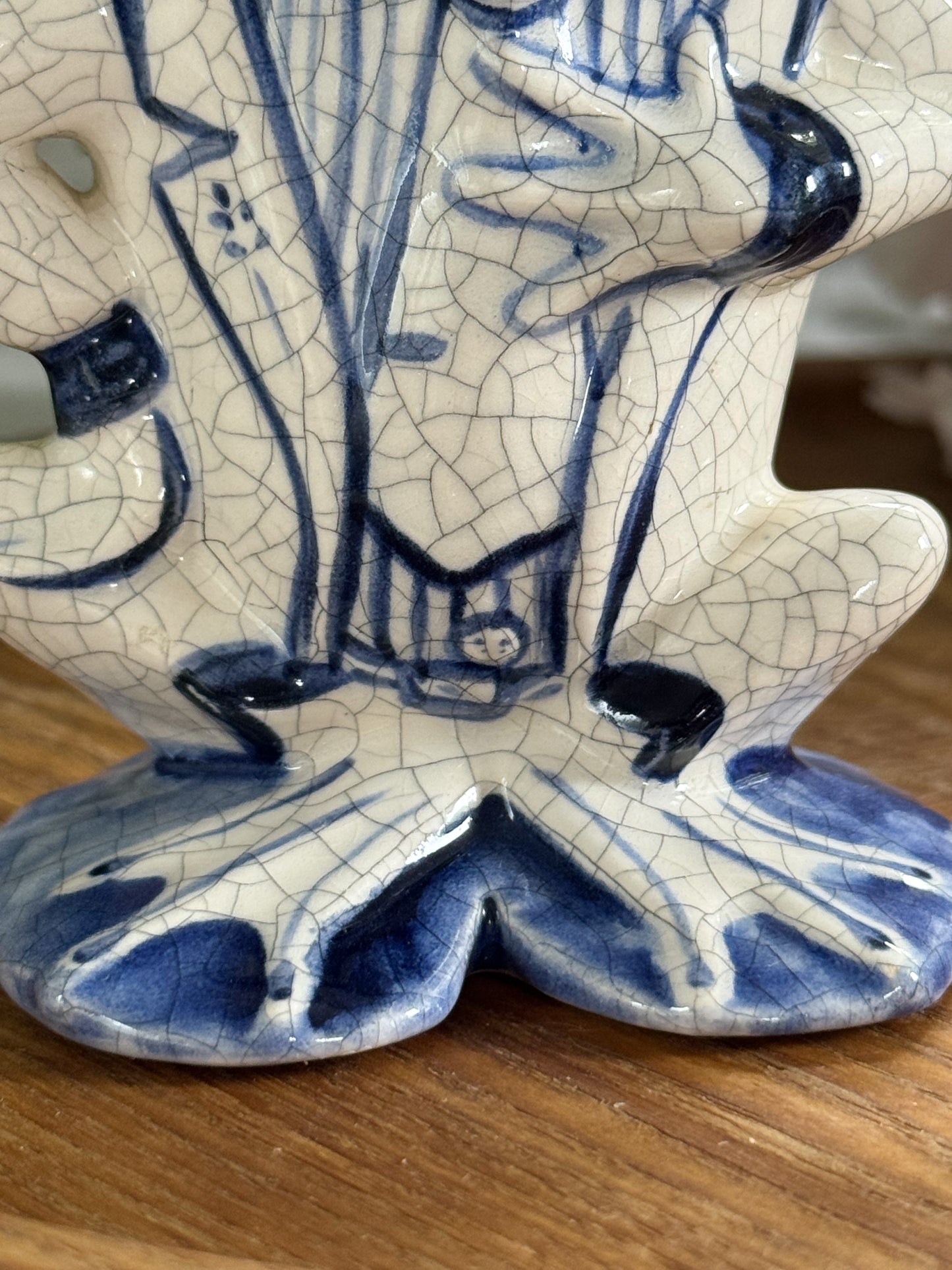 Vintage Handmade Studio Pottery Crackle Glaze Toad Sculpture, Signed