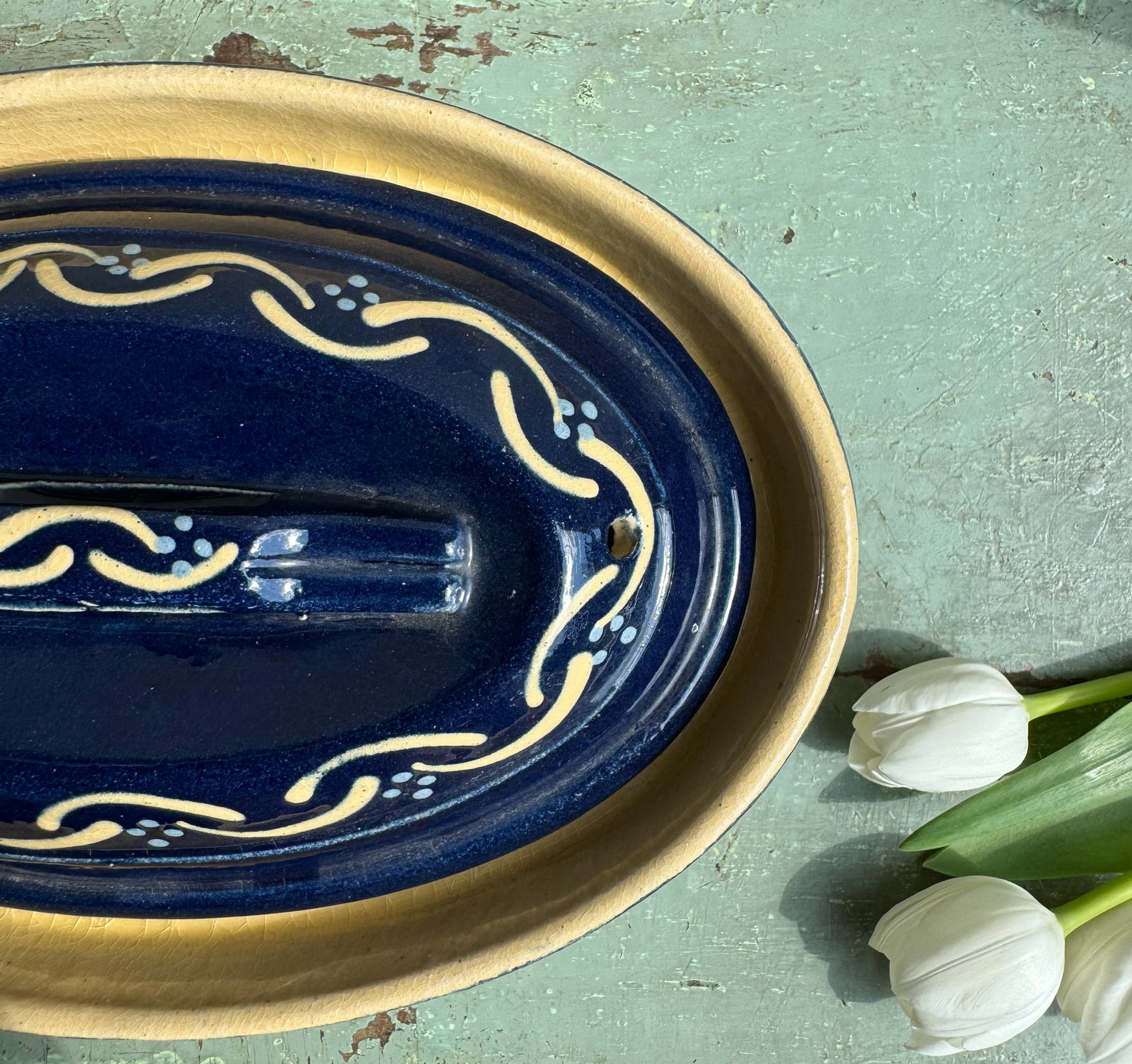 French Alsace Large Slipware Tureen