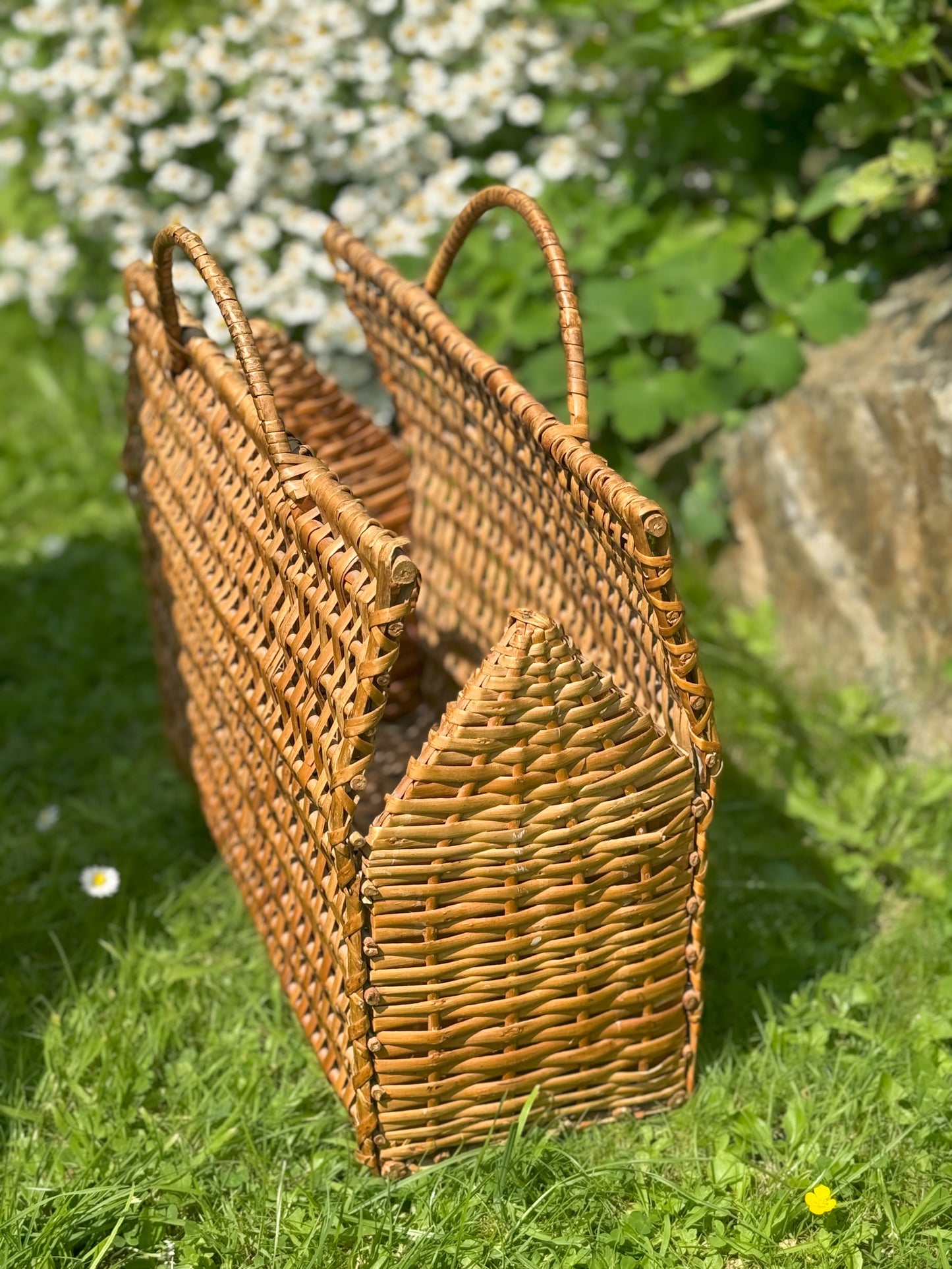 Vintage Large Wicker Shopping Bag