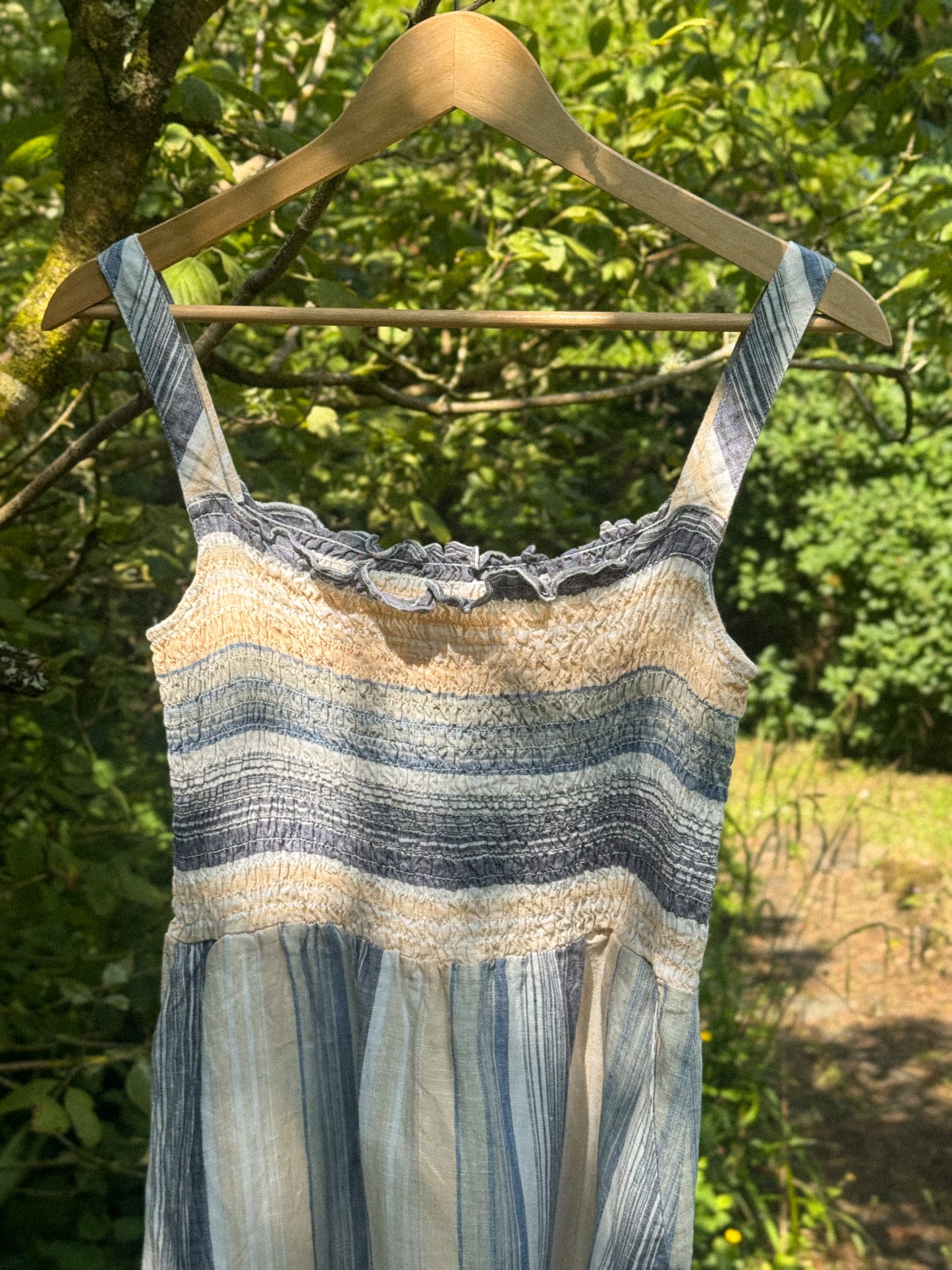 Pre-Loved Striped Linen Sundress by Artisan NY (Size XS)
