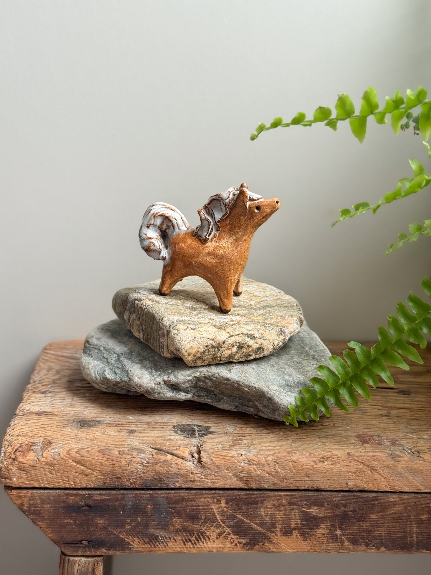 Vintage Handmade Studio Pottery Pony Figurine