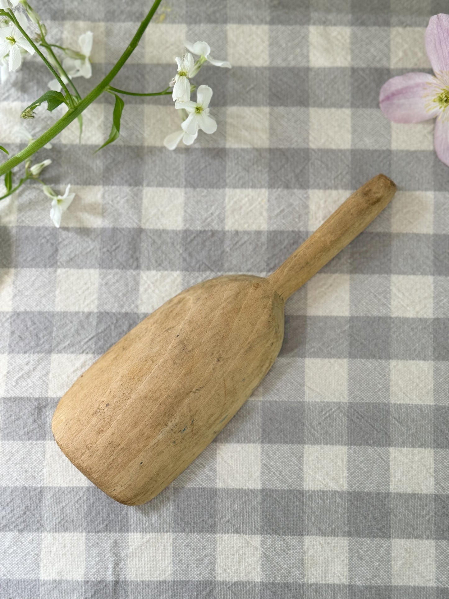 Antique Handmade Wooden Scoop (Option 1)