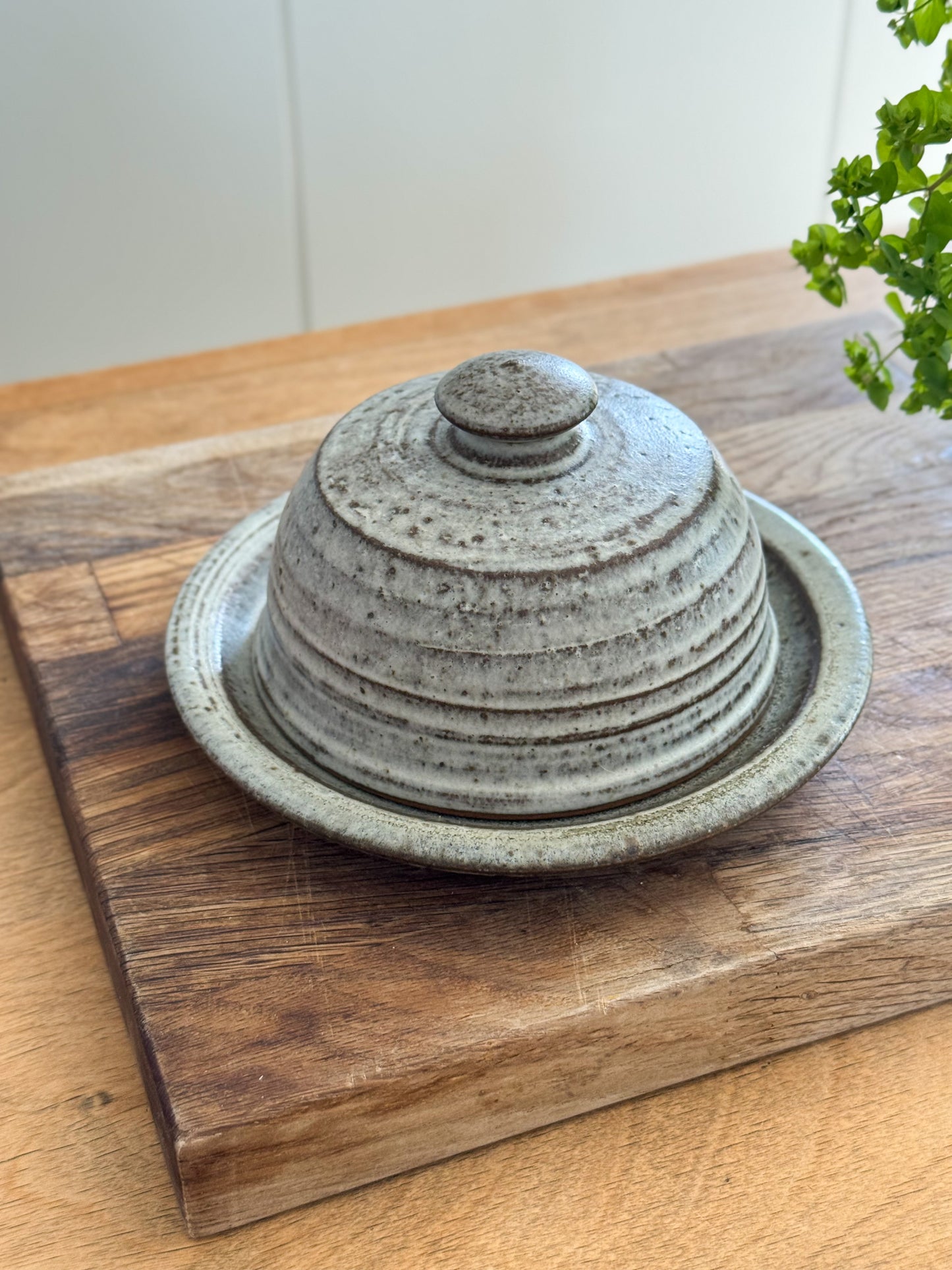 Very Rare Vintage Studio Pottery Butter Dish by John Maltby, Stoneshill Pottery, Devon