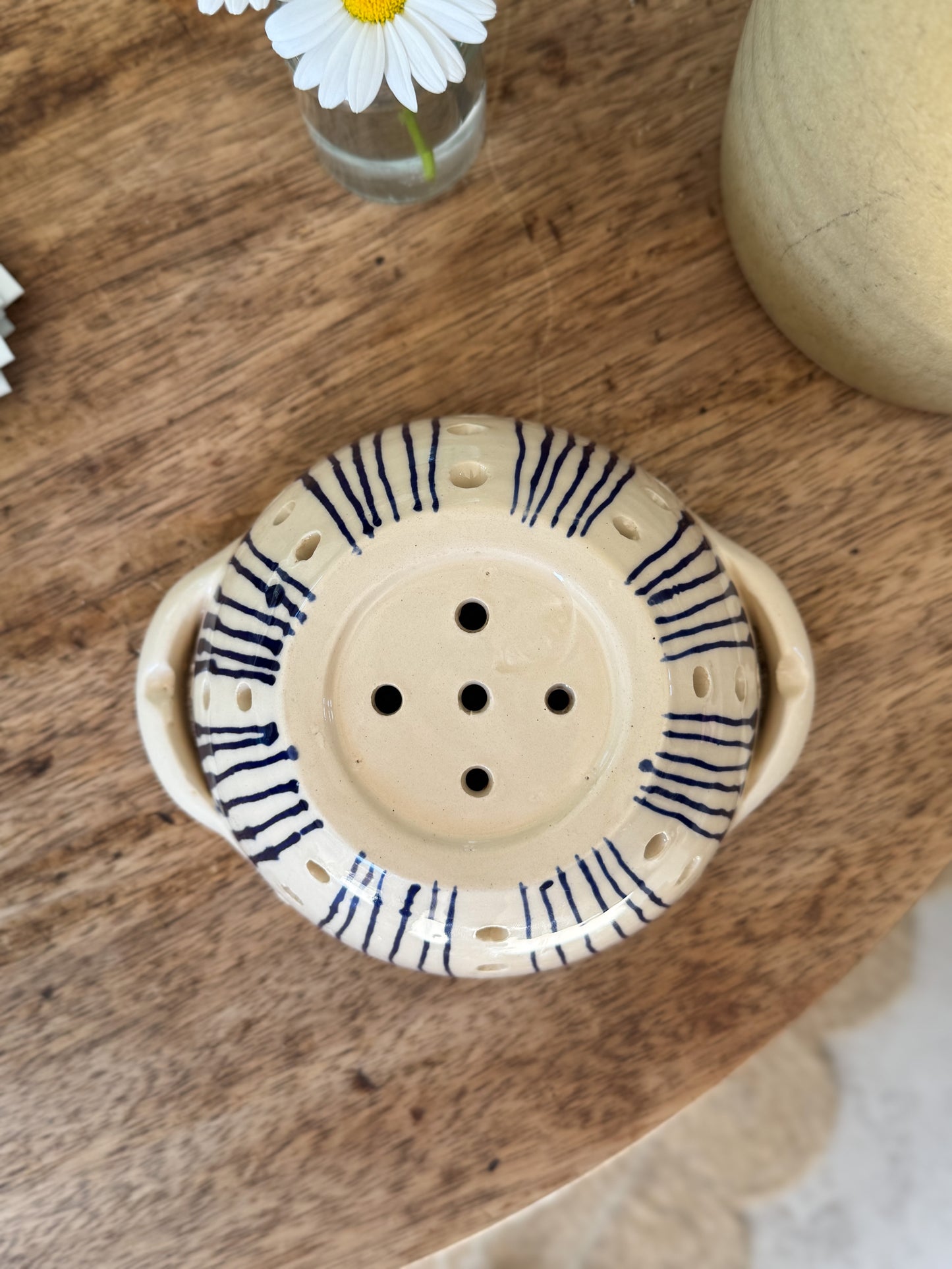 Vintage Studio Pottery Berry Strainer